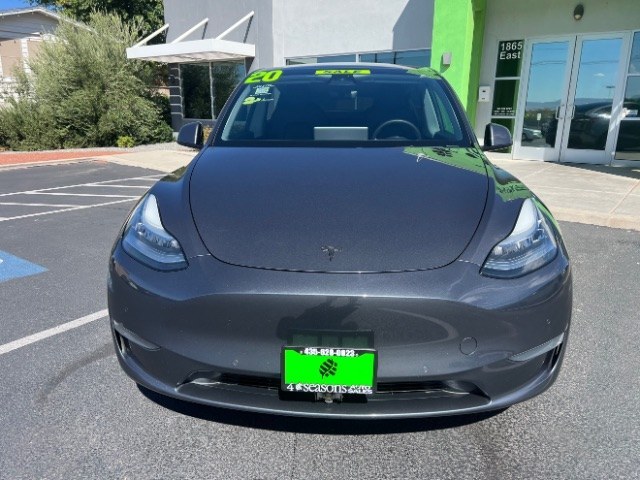 2020 Midnight Silver Metallic /All Black, leatherette Tesla Model Y Performance (5YJYGDEF5LF) with an ELECTRIC engine, 1-Speed Automatic transmission, located at 1865 East Red Hills Pkwy, St. George, 84770, (435) 628-0023, 37.120850, -113.543640- Photo#3