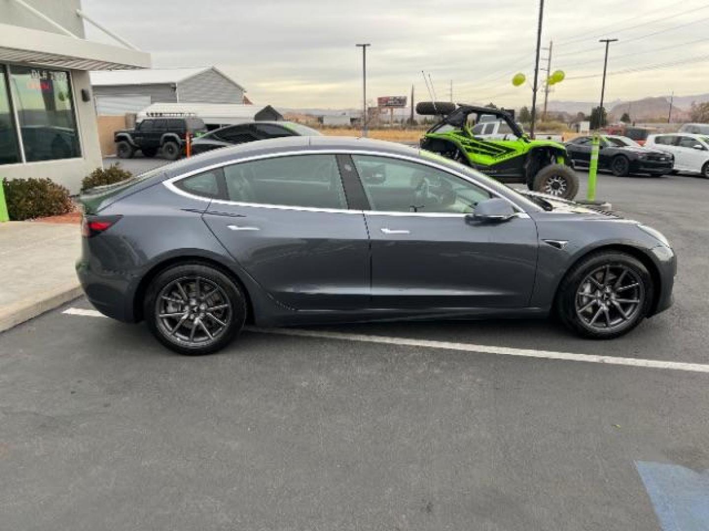 2019 gray /All Black, leatherette Tesla Model 3 Long Range (5YJ3E1EA7KF) with an ELECTRIC engine, 1-Speed Automatic transmission, located at 1865 East Red Hills Pkwy, St. George, 84770, (435) 628-0023, 37.120850, -113.543640 - Photo#12