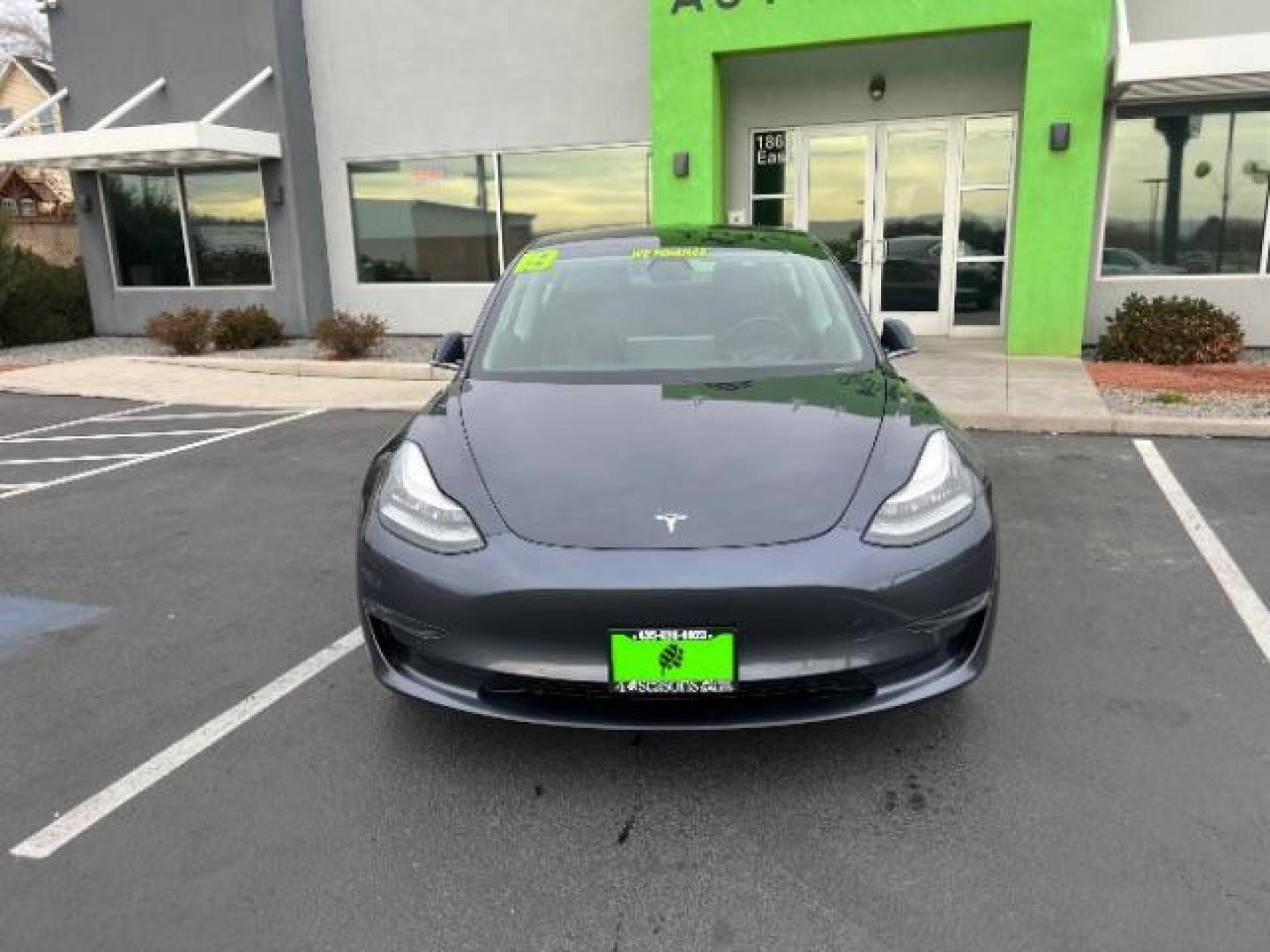 2019 gray /All Black, leatherette Tesla Model 3 Long Range (5YJ3E1EA7KF) with an ELECTRIC engine, 1-Speed Automatic transmission, located at 1865 East Red Hills Pkwy, St. George, 84770, (435) 628-0023, 37.120850, -113.543640 - Photo#6