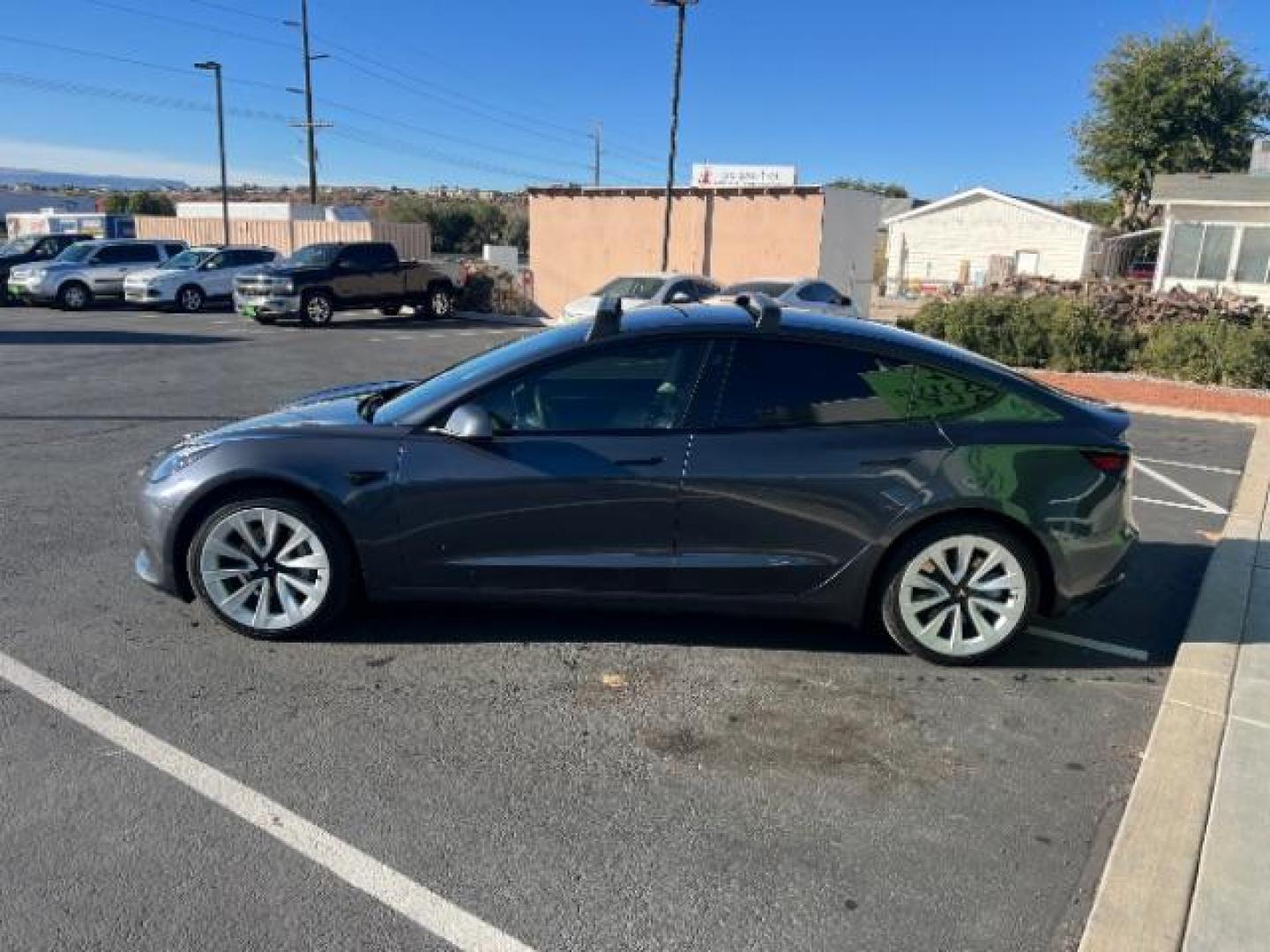 2021 Midnight Silver Metallic /All Black Tesla Model 3 Long Range (5YJ3E1EB4MF) with an ELECTRIC engine, 1-Speed Automatic transmission, located at 1865 East Red Hills Pkwy, St. George, 84770, (435) 628-0023, 37.120850, -113.543640 - Photo#5