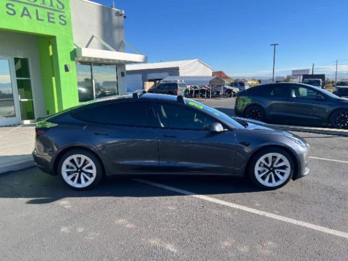 2021 Midnight Silver Metallic /All Black Tesla Model 3 Long Range (5YJ3E1EB4MF) with an ELECTRIC engine, 1-Speed Automatic transmission, located at 1865 East Red Hills Pkwy, St. George, 84770, (435) 628-0023, 37.120850, -113.543640 - Photo#9