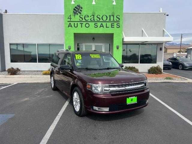 2018 Burgundy Velvet Tint /Charcoal Black Ford Flex SEL (2FMGK5C87JB) with an 3.5L V6 DOHC 24V engine, 6-Speed Automatic transmission, located at 1865 East Red Hills Pkwy, St. George, 84770, (435) 628-0023, 37.120850, -113.543640 - Photo#0