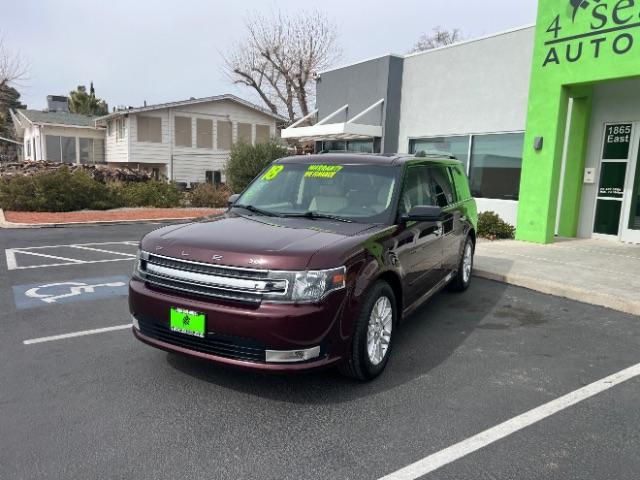 2018 Burgundy Velvet Tint /Charcoal Black Ford Flex SEL (2FMGK5C87JB) with an 3.5L V6 DOHC 24V engine, 6-Speed Automatic transmission, located at 1865 East Red Hills Pkwy, St. George, 84770, (435) 628-0023, 37.120850, -113.543640 - Photo#2