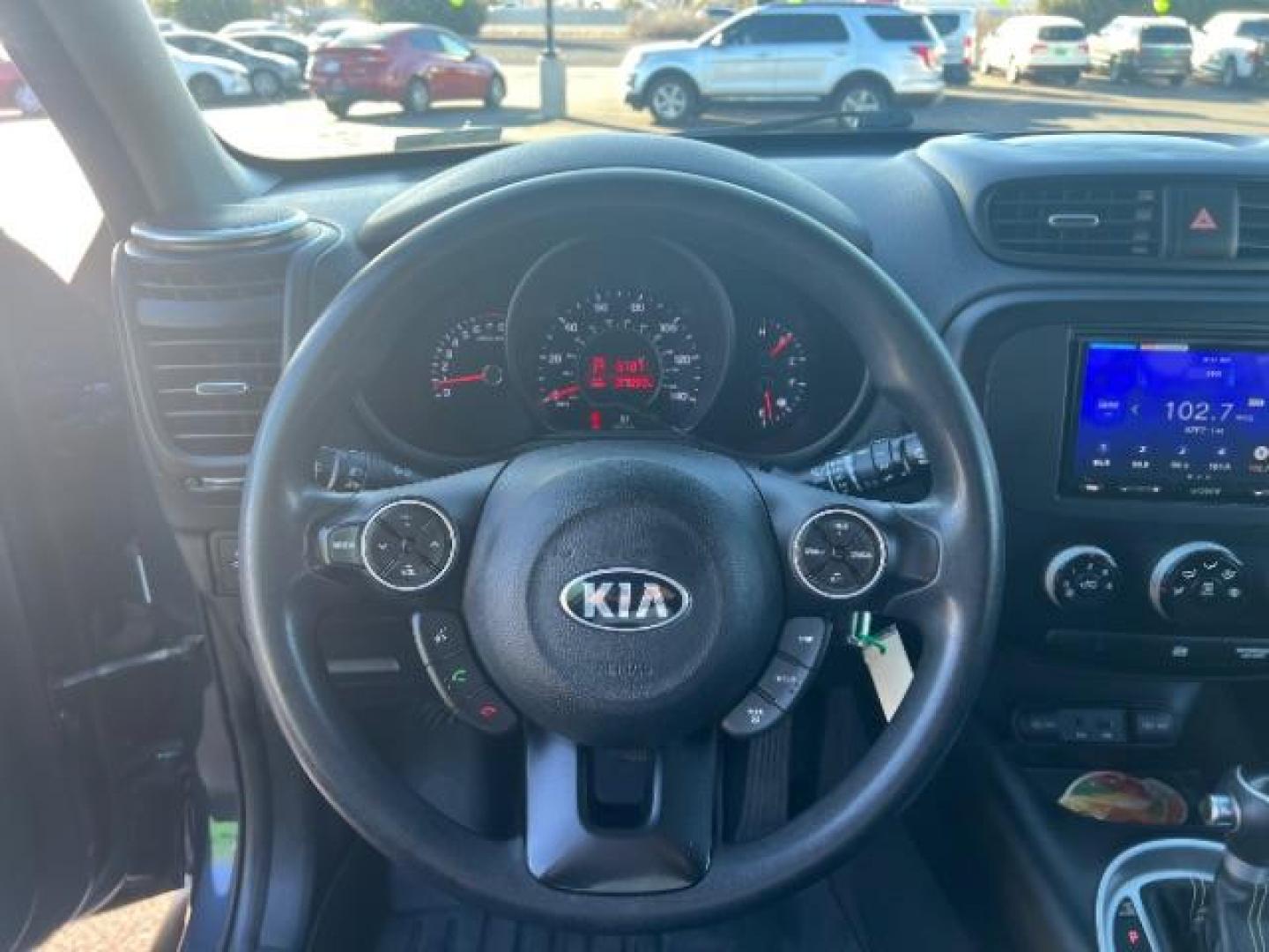 2014 Two Tone Navy/Black /Black Interior Kia Soul + (KNDJP3A53E7) with an 2.0L L4 DOHC 16V engine, 6-Speed Automatic transmission, located at 940 North Main Street, Cedar City, UT, 84720, (435) 628-0023, 37.692936, -113.061897 - Photo#16