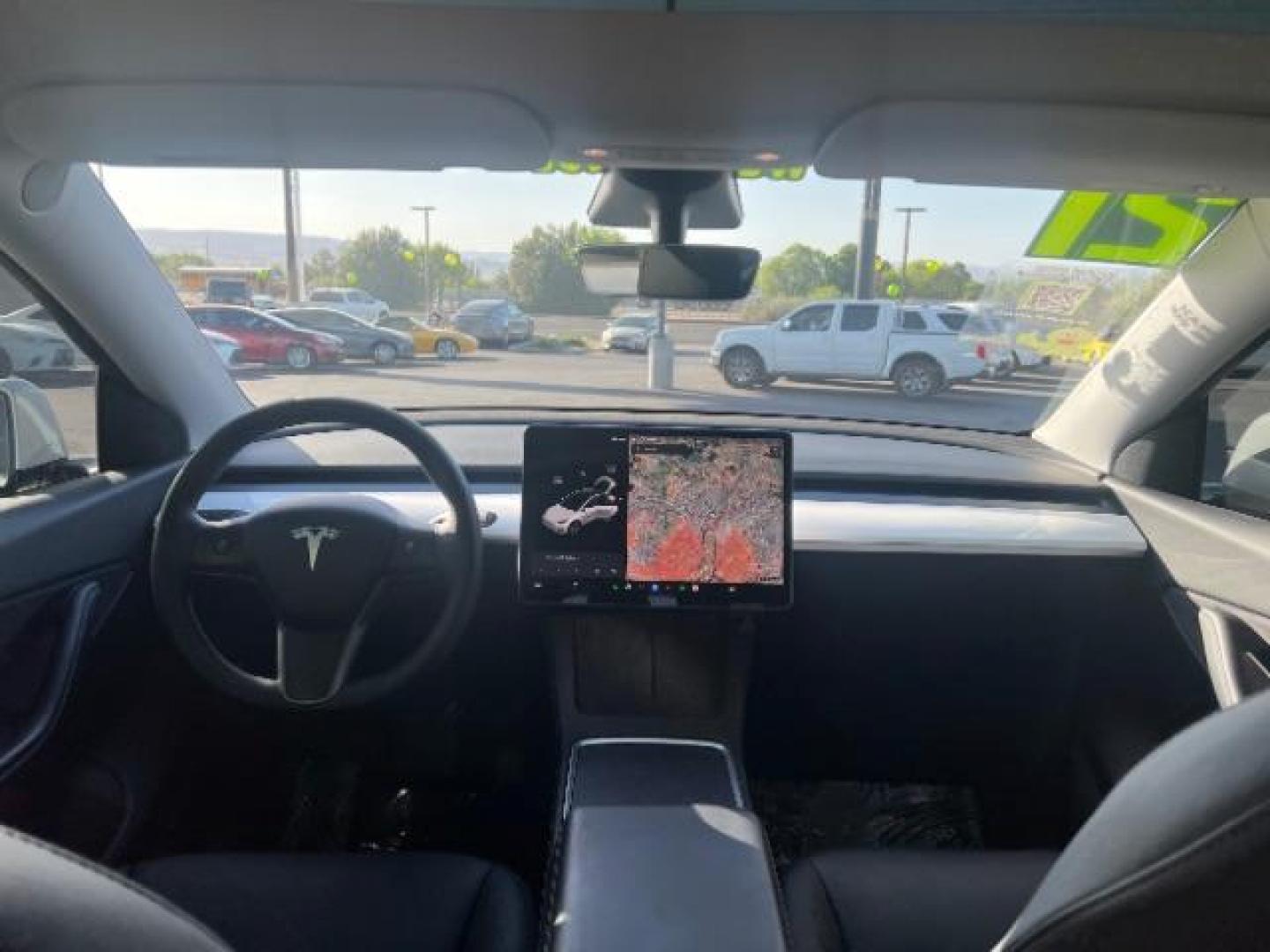 2021 Pearl White Multi-Coat /Black Tesla Model Y Long Range Dual Motor All-Wheel Drive (5YJYGDEE6MF) , Continuously Variable Transmission transmission, located at 1865 East Red Hills Pkwy, St. George, 84770, (435) 628-0023, 37.120850, -113.543640 - Photo#23