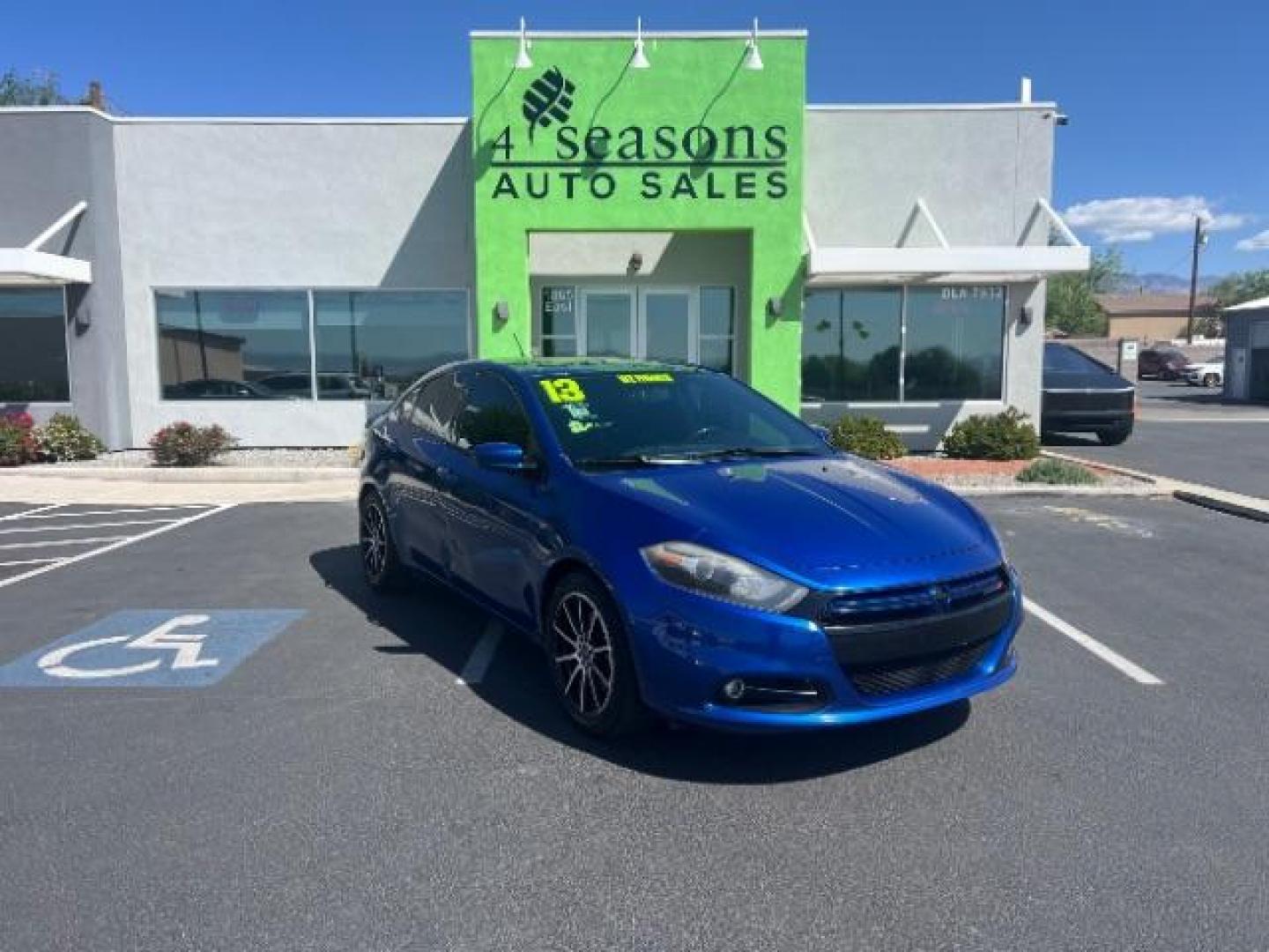 2013 True Blue Pearl /Black/Light Diesel Gray Cloth Interior Dodge Dart SXT (1C3CDFBA2DD) with an 2.0L L4 DOHC 16V TURBO engine, 6-Speed Automatic transmission, located at 1865 East Red Hills Pkwy, St. George, 84770, (435) 628-0023, 37.120850, -113.543640 - We specialize in helping ALL people get the best financing available. No matter your credit score, good, bad or none we can get you an amazing rate. Had a bankruptcy, divorce, or repossessions? We give you the green light to get your credit back on the road. Low down and affordable payments that fit - Photo#0