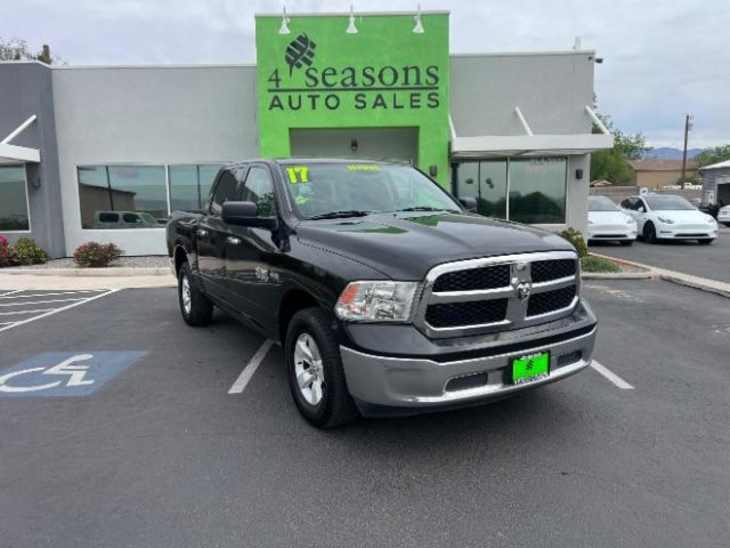 2017 Brilliant Black Crystal Pearlcoat /Diesel Gray/Black Ram 1500 SLT Crew Cab 4x4 5'7 Box (1C6RR7LT0HS) with an HEMI 5.7L V-8 variable valve control engine, located at 1865 East Red Hills Pkwy, St. George, 84770, (435) 628-0023, 37.120850, -113.543640 - We specialize in helping ALL people get the best financing available. No matter your credit score, good, bad or none we can get you an amazing rate. Had a bankruptcy, divorce, or repossessions? We give you the green light to get your credit back on the road. Low down and affordable payments that fit - Photo#0