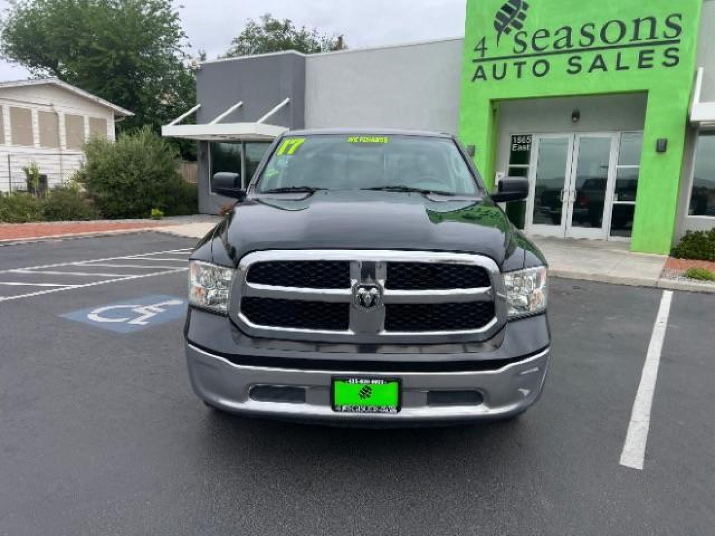 2017 Brilliant Black Crystal Pearlcoat /Diesel Gray/Black Ram 1500 SLT Crew Cab 4x4 5'7 Box (1C6RR7LT0HS) with an HEMI 5.7L V-8 variable valve control engine, located at 1865 East Red Hills Pkwy, St. George, 84770, (435) 628-0023, 37.120850, -113.543640 - We specialize in helping ALL people get the best financing available. No matter your credit score, good, bad or none we can get you an amazing rate. Had a bankruptcy, divorce, or repossessions? We give you the green light to get your credit back on the road. Low down and affordable payments that fit - Photo#1