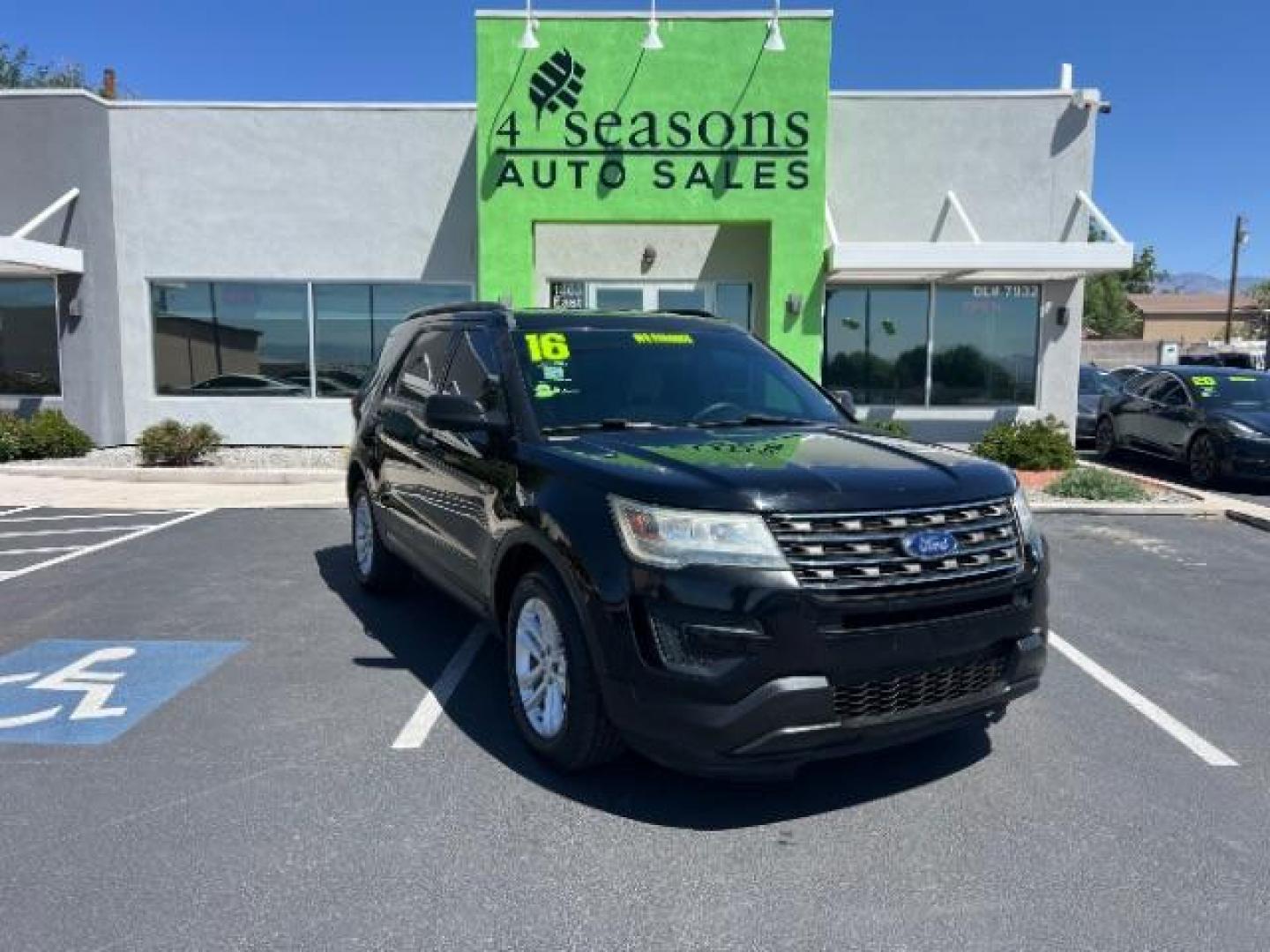 2016 Absolute Black /Medium Light Camel, cloth Ford Explorer Base FWD (1FM5K7B83GG) with an 3.5L V6 DOHC 24V engine, 6-Speed Automatic transmission, located at 1865 East Red Hills Pkwy, St. George, 84770, (435) 628-0023, 37.120850, -113.543640 - We specialize in helping ALL people get the best financing available. No matter your credit score, good, bad or none we can get you an amazing rate. Had a bankruptcy, divorce, or repossessions? We give you the green light to get your credit back on the road. Low down and affordable payments that fit - Photo#0