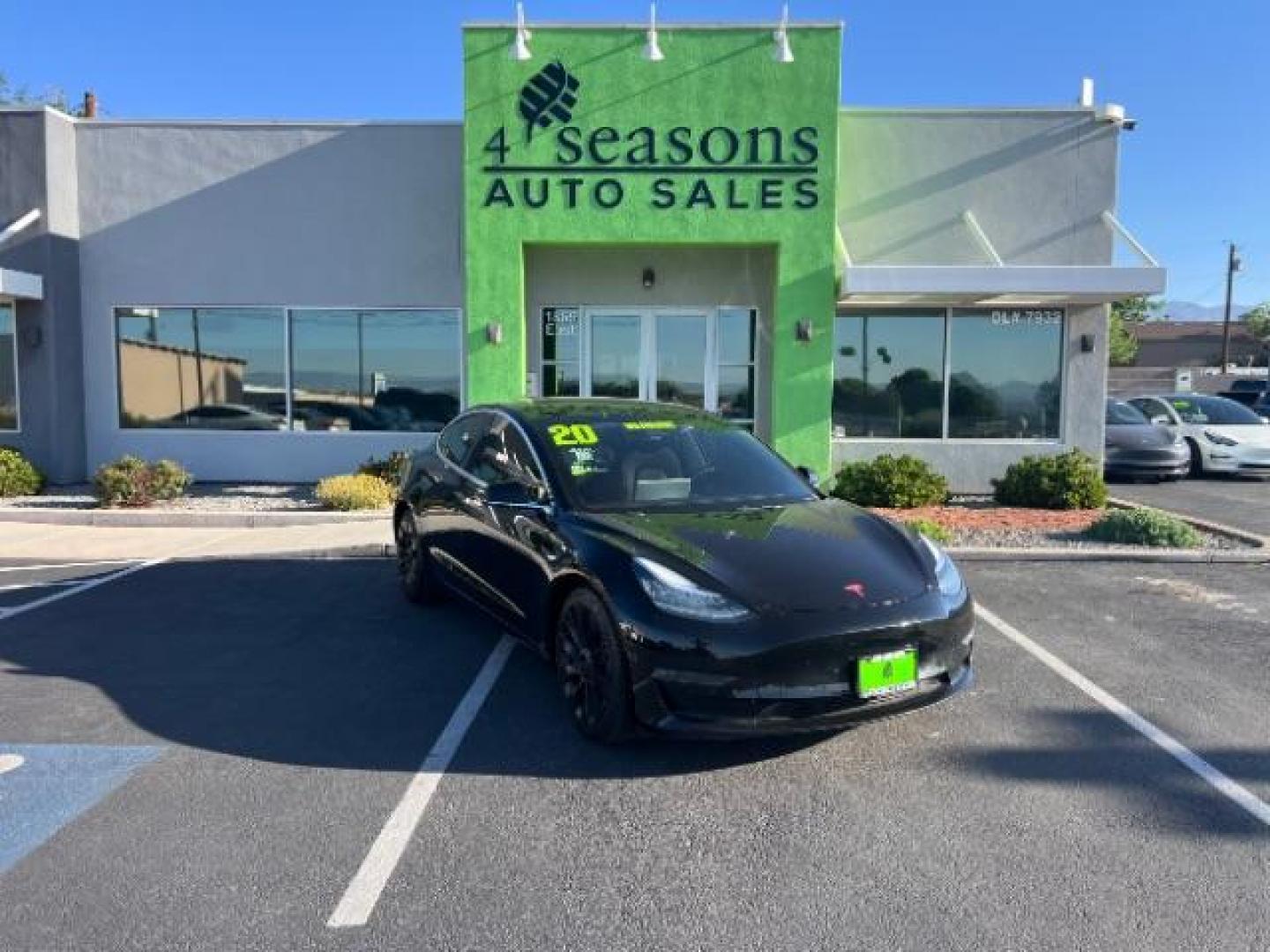 2020 Solid Black /Black Tesla Model 3 Long Range Dual Motor All-Wheel Drive (5YJ3E1EB1LF) with an ELECTRIC engine, 1 Speed Automatic transmission, located at 940 North Main Street, Cedar City, UT, 84720, (435) 628-0023, 37.692936, -113.061897 - ****Price includes $4k IRS EV REBATE**** We are setup with IRS to file the rebate directly and take credit off the price of car. Check with IRS EV website to be sure you qualify. Congress has threatened to end rebate so ACT FAST! 95% Battery Life. Gets 270 miles on full charge. Full battery and - Photo#0