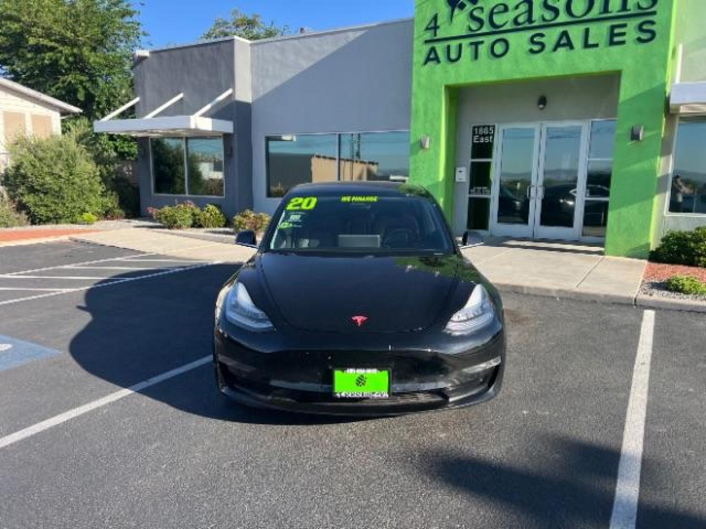 2020 Solid Black /Black Tesla Model 3 Long Range Dual Motor All-Wheel Drive (5YJ3E1EB1LF) with an ELECTRIC engine, 1 Speed Automatic transmission, located at 940 North Main Street, Cedar City, UT, 84720, (435) 628-0023, 37.692936, -113.061897 - ****Price includes $4k IRS EV REBATE**** We are setup with IRS to file the rebate directly and take credit off the price of car. Check with IRS EV website to be sure you qualify. Congress has threatened to end rebate so ACT FAST! 95% Battery Life. Gets 270 miles on full charge. Full battery and - Photo#3