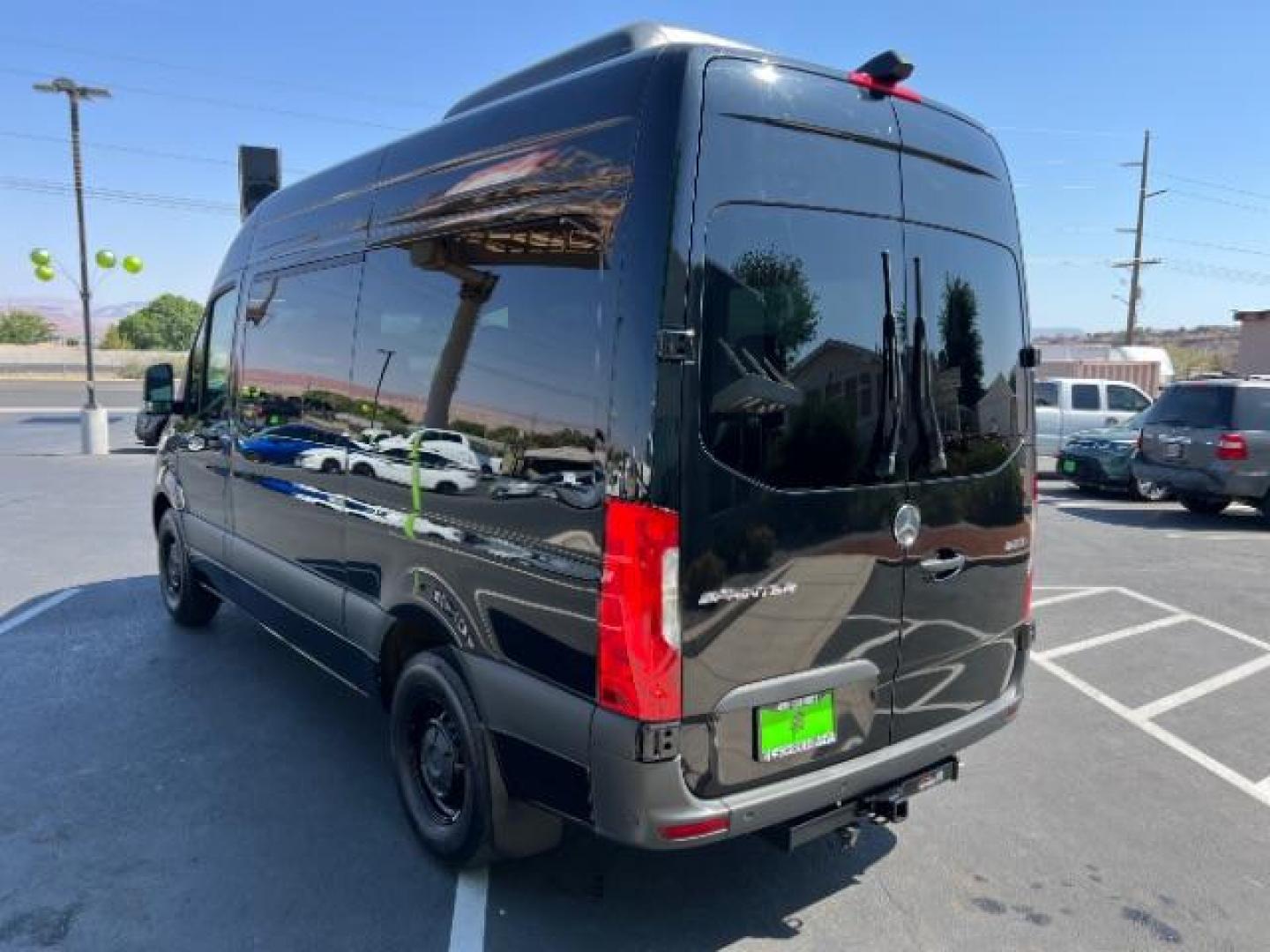 2024 Jet Black /Black Mercedes-Benz Sprinter 2500 Standard Roof 4-Cyl Diesel HO (W1Z4NFHYXRP) with an 2L I-4 diesel direct injection engine, Automatic transmission, located at 1865 East Red Hills Pkwy, St. George, 84770, (435) 628-0023, 37.120850, -113.543640 - Near new 12 passenger Sprinter. Low miles with full factory warranty. 1 owner and NO accidents. 3rd Row Seat Automatic Parking Back-Up Camera Blind Spot Monitor Bluetooth Connection Heated Front Seat(s) Privacy Glass Rain Sensing Wipers Rear A/C Rear Parking Aid Tire Pressure Monitor BLACK, LEATHER - Photo#2