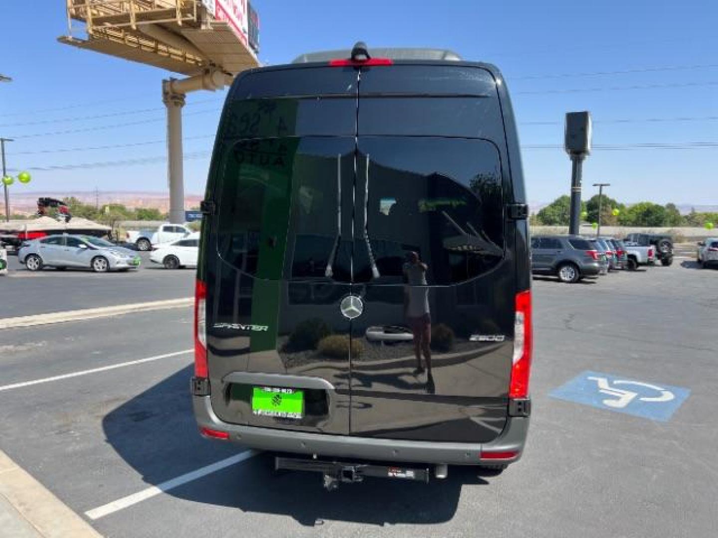 2024 Jet Black /Black Mercedes-Benz Sprinter 2500 Standard Roof 4-Cyl Diesel HO (W1Z4NFHYXRP) with an 2L I-4 diesel direct injection engine, Automatic transmission, located at 1865 East Red Hills Pkwy, St. George, 84770, (435) 628-0023, 37.120850, -113.543640 - Near new 12 passenger Sprinter. Low miles with full factory warranty. 1 owner and NO accidents. 3rd Row Seat Automatic Parking Back-Up Camera Blind Spot Monitor Bluetooth Connection Heated Front Seat(s) Privacy Glass Rain Sensing Wipers Rear A/C Rear Parking Aid Tire Pressure Monitor BLACK, LEATHER - Photo#7