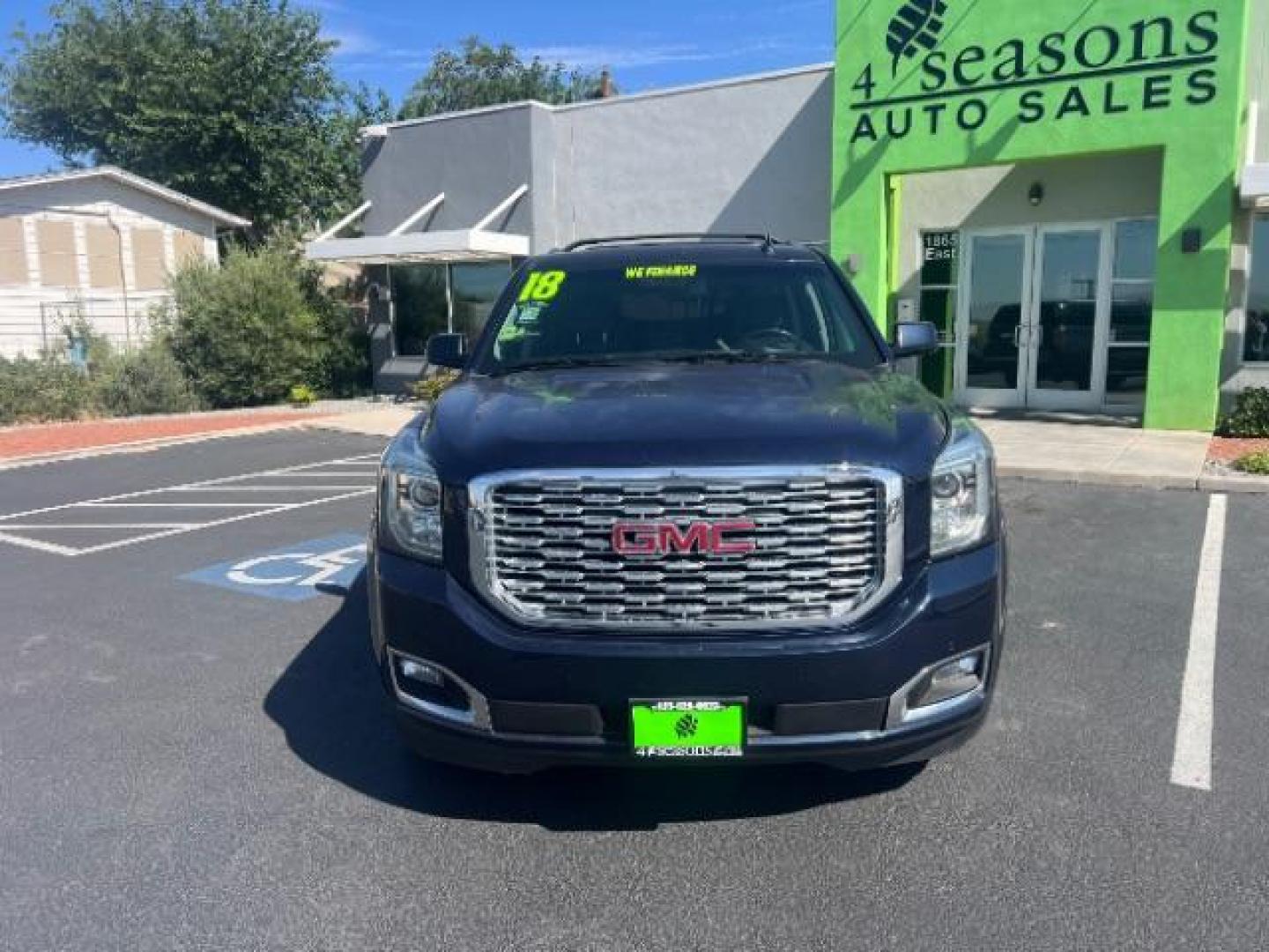 2018 Dark Sapphire Blue Metallic /Jet Black GMC Yukon XL Denali (1GKS2HKJ6JR) with an EcoTec3 6.2L V-8 gasoline direct injection engine, Automatic transmission, located at 1865 East Red Hills Pkwy, St. George, 84770, (435) 628-0023, 37.120850, -113.543640 - Full size Yukon XL 4x4 in excellent condition. Runs a drives perfect. Had all its maintenance done on time. Loaded with every option: 8 Seats, Dual DVD, Trailering Package, Adaptive cruise, Sunroof, backup camera. We specialize in helping ALL people get the best financing available. No matter you - Photo#1