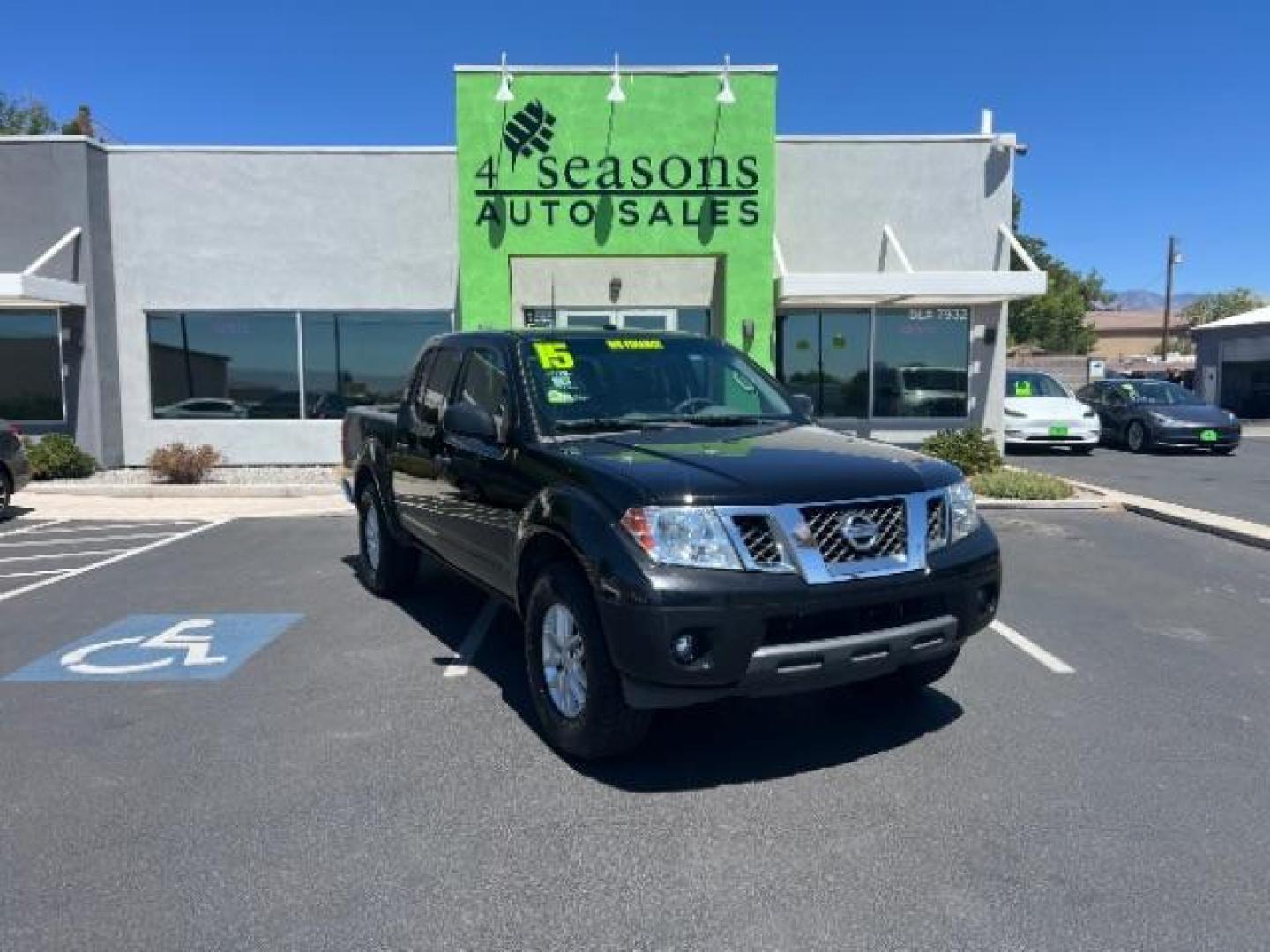 2015 Super Black /Steel Nissan Frontier SV (1N6AD0ER8FN) with an VQ 4L V-6 DOHC engine, Automatic transmission, located at 1865 East Red Hills Pkwy, St. George, 84770, (435) 628-0023, 37.120850, -113.543640 - Photo#0