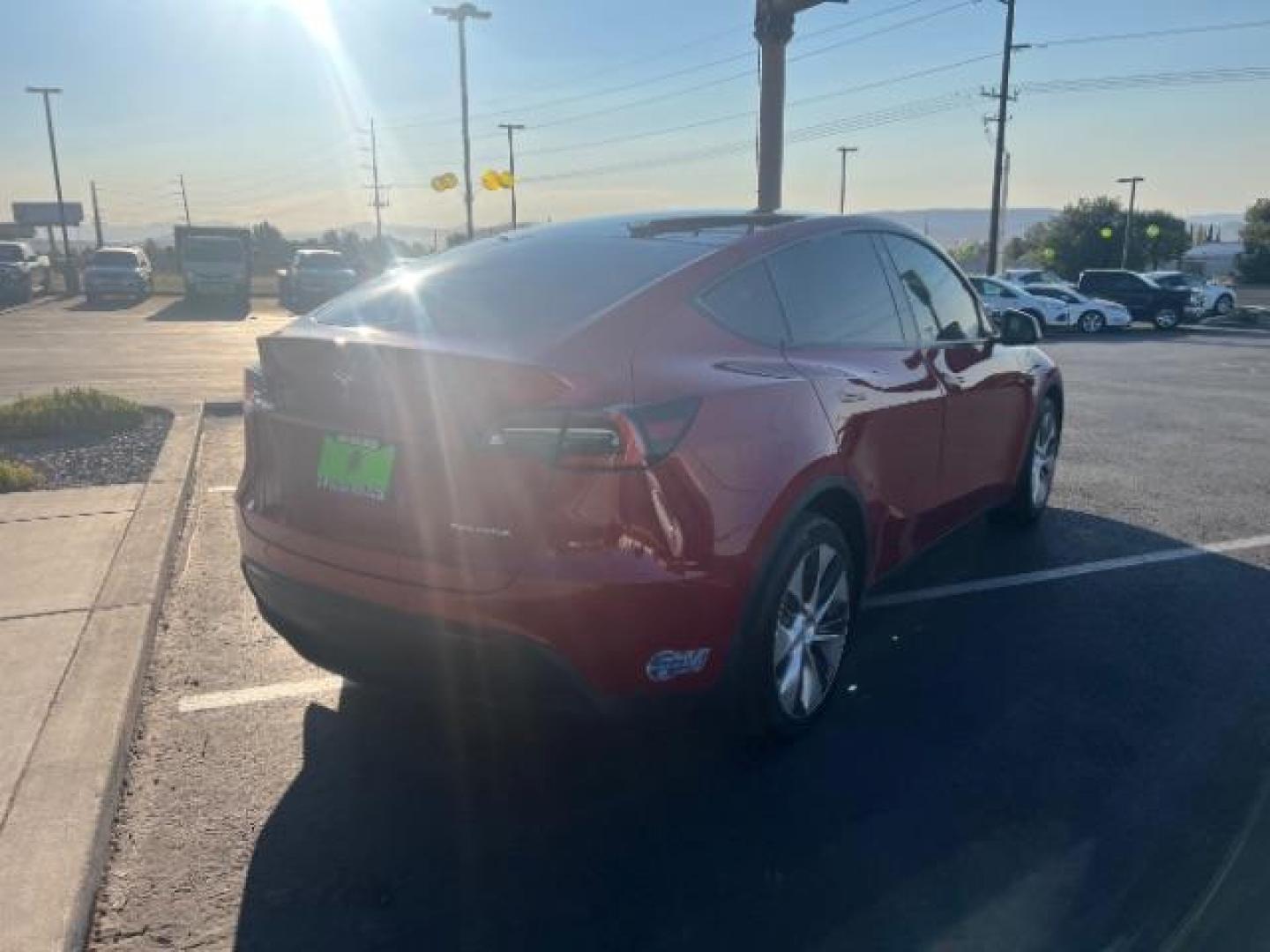 2021 Red Multi-Coat /Black Tesla Model Y Long Range Dual Motor All-Wheel Drive (5YJYGDEE8MF) with an ELECTRIC engine, Continuously Variable Transmission transmission, located at 1865 East Red Hills Pkwy, St. George, 84770, (435) 628-0023, 37.120850, -113.543640 - This Tesla is an AWD Long Range. Battery is 90% healthy, 289 on full charge. Near new condition! Full Tesla factory warranty up to 120k miles. Extended EV battery warranty available. Financing for ALL credit types. 4 Seasons Auto THE southern Utah Tesla Experts. Call or text for more info DL# 7 - Photo#8