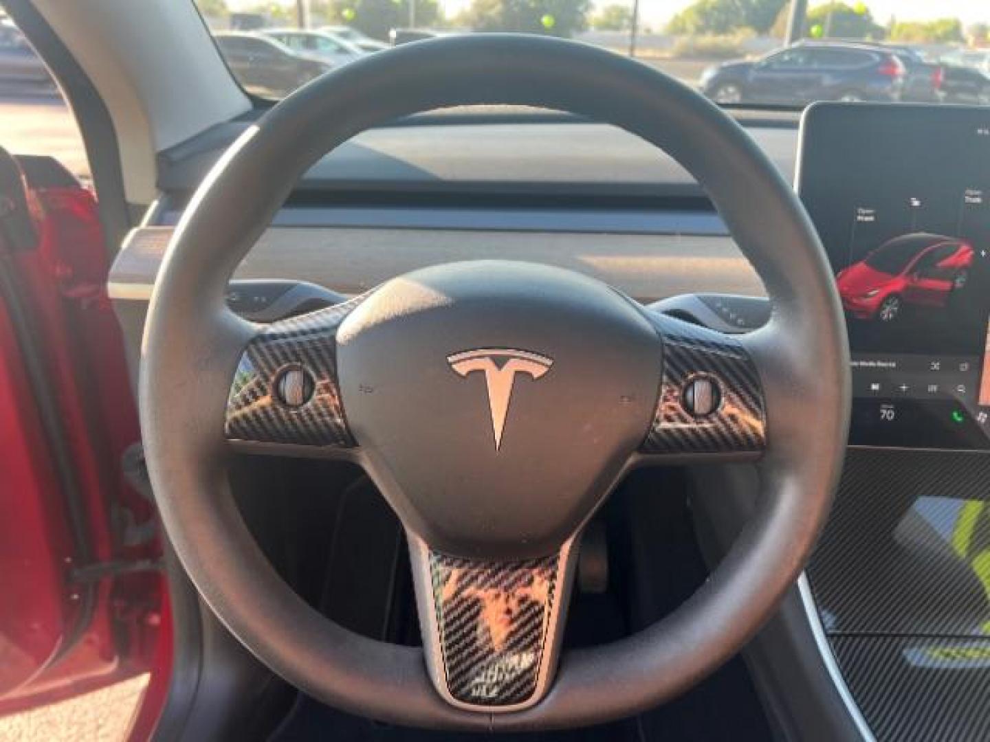 2021 Red Multi-Coat /Black Tesla Model Y Long Range Dual Motor All-Wheel Drive (5YJYGDEE8MF) with an ELECTRIC engine, Continuously Variable Transmission transmission, located at 1865 East Red Hills Pkwy, St. George, 84770, (435) 628-0023, 37.120850, -113.543640 - This Tesla is an AWD Long Range. Battery is 90% healthy, 289 on full charge. Near new condition! Full Tesla factory warranty up to 120k miles. Extended EV battery warranty available. Financing for ALL credit types. 4 Seasons Auto THE southern Utah Tesla Experts. Call or text for more info DL# 7 - Photo#17