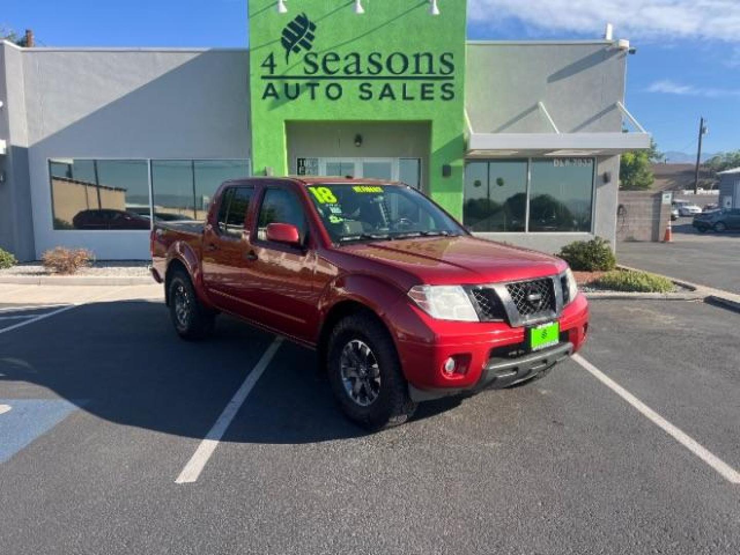 2018 Lava Red /Graphite w/White Stitching, cloth Nissan Frontier PRO-4X Crew Cab 5AT 4WD (1N6AD0EV9JN) with an 4.0L V6 DOHC 24V engine, 5-Speed Automatic transmission, located at 1865 East Red Hills Pkwy, St. George, 84770, (435) 628-0023, 37.120850, -113.543640 - Photo#0