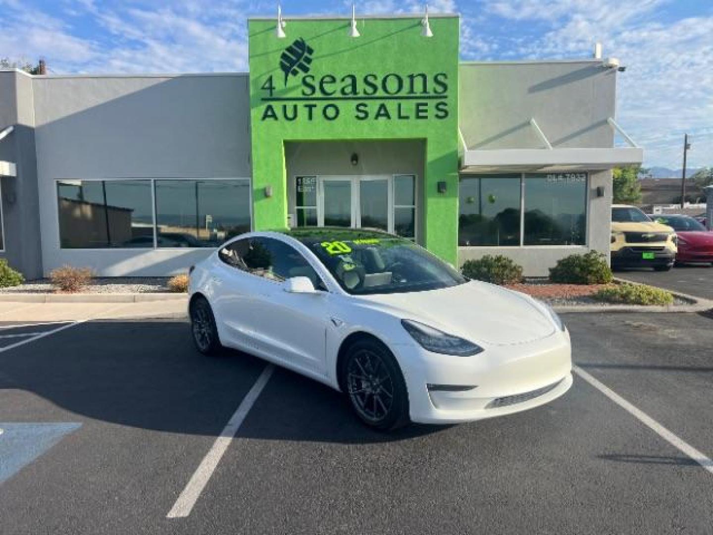 2020 Pearl White Multi-Coat /Black Tesla Model 3 Long Range Dual Motor All-Wheel Drive (5YJ3E1EBXLF) with an ELECTRIC engine, Continuously Variable Transmission transmission, located at 1865 East Red Hills Pkwy, St. George, 84770, (435) 628-0023, 37.120850, -113.543640 - ****Price includes $4k IRS EV REBATE**** We are approved to file the EV rebate directly with the IRS. We recived the funds in 7 days and take credit off the price of car. Check with IRS EV website to be sure you qualify. This program ends Sept 30th so ACT FAST! This Tesla is an AWD Long Range. FUL - Photo#0