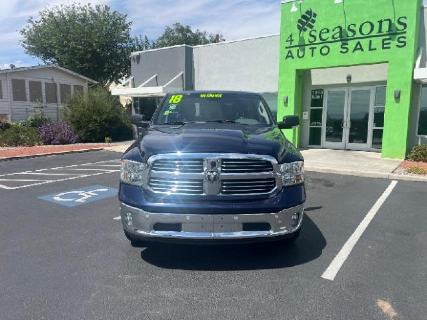 2018 New Holland Blue /Diesel Gray/Black Ram 1500 Big Horn Quad Cab 4x4 6'4 Box (1C6RR7GG5JS) with an EcoDiesel 3L V-6 diesel direct injection engine, Automatic transmission, located at 1865 East Red Hills Pkwy, St. George, 84770, (435) 628-0023, 37.120850, -113.543640 - We specialize in helping ALL people get the best financing available. No matter your credit score, good, bad or none we can get you an amazing rate. Had a bankruptcy, divorce, or repossessions? We give you the green light to get your credit back on the road. Low down and affordable payments that fit - Photo#1