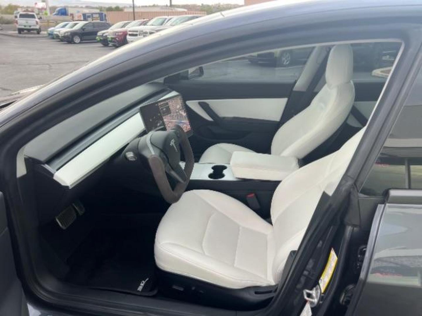 2018 Grey /White Tesla Model 3 Long Range (5YJ3E1EB6JF) with an ELECTRIC engine, Continuously Variable Transmission transmission, located at 1865 East Red Hills Pkwy, St. George, 84770, (435) 628-0023, 37.120850, -113.543640 - Photo#16