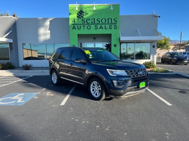 2016 Blue Jeans Metallic /Ebony Black Ford Explorer XLT (1FM5K7D81GG) with an EcoBoost 2.3L I-4 gasoline direct injection engine, Automatic transmission, located at 1865 East Red Hills Pkwy, St. George, 84770, (435) 628-0023, 37.120850, -113.543640 - We specialize in helping ALL people get the best financing available. No matter your credit score, good, bad or none we can get you an amazing rate. Had a bankruptcy, divorce, or repossessions? We give you the green light to get your credit back on the road. Low down and affordable payments that fit - Photo#0