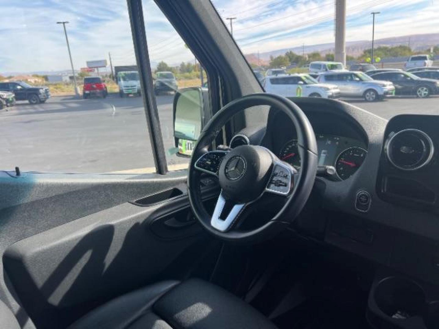 2024 Jet Black /Black Mercedes-Benz Sprinter 2500 Standard Roof 4-Cyl Diesel HO (W1Z4NFHY5RP) with an 2L I-4 diesel direct injection engine, Automatic transmission, located at 1865 East Red Hills Pkwy, St. George, 84770, (435) 628-0023, 37.120850, -113.543640 - Spotless Sprinter ready to take your whole family on a road trip. Fully serviced and nearly perfect. Lots of options like 360 backup camera, Lane assist, tow hitch, navigation, large radio screen, leather seats, high output engine: Automatic Parking Back-Up Camera Blind Spot Monitor Bluetooth Conne - Photo#26