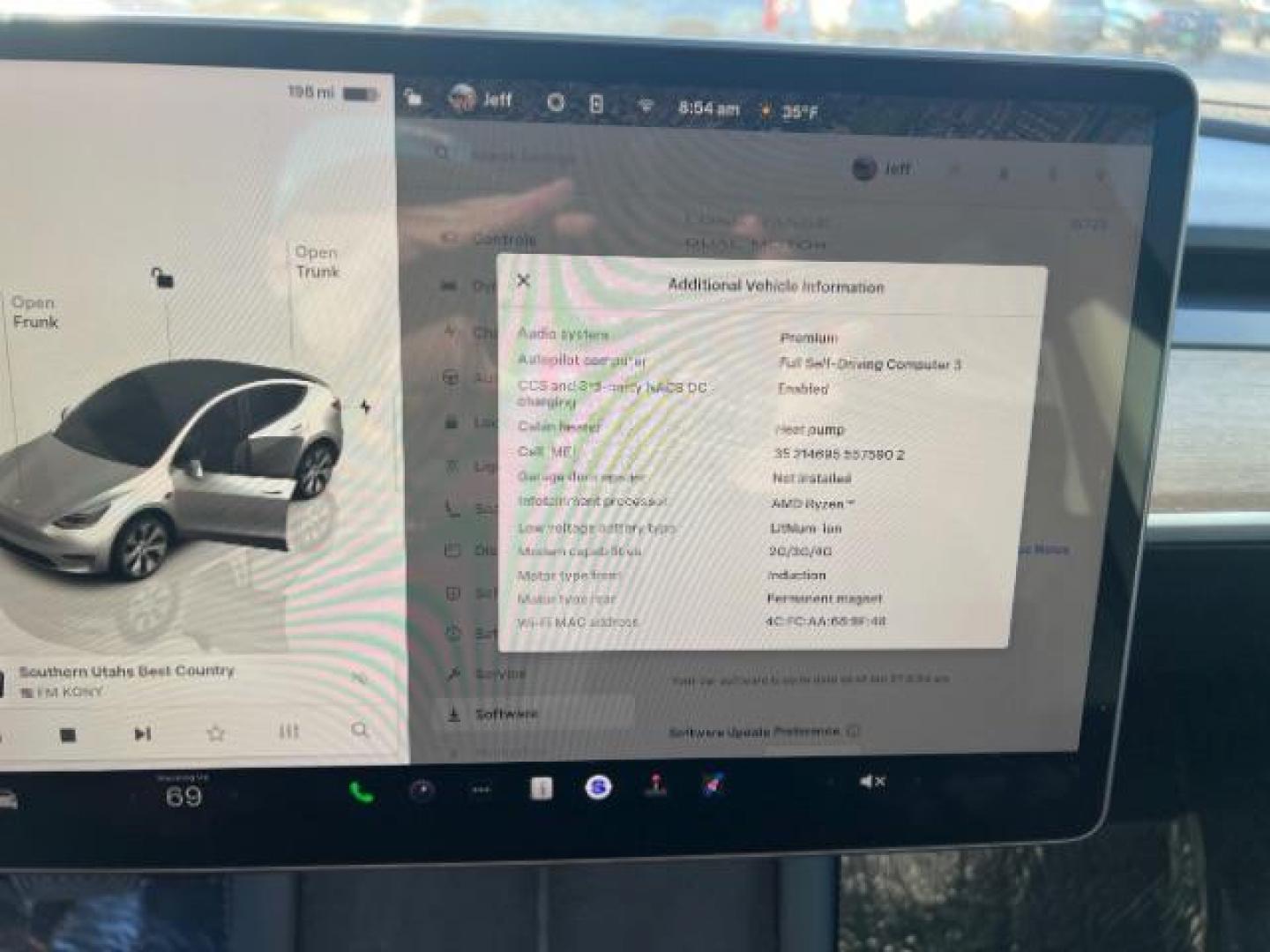 2022 Pearl White Multi-Coat /Black Tesla Model Y Long Range Dual Motor All-Wheel Drive (7SAYGAEEXNF) with an ELECTRIC engine, Automatic transmission, located at 1865 East Red Hills Pkwy, St. George, 84770, (435) 628-0023, 37.120850, -113.543640 - Photo#2