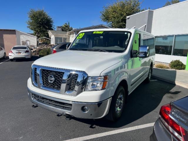 2020 Glacier White /Beige Nissan NV Passenger NV3500 HD SL (5BZAF0AA3LN) with an Endurance 5.6L V-8 gasoline direct injection engine, Automatic transmission, located at 1865 East Red Hills Pkwy, St. George, 84770, (435) 628-0023, 37.120850, -113.543640 - Spotless NV3500 SL ready for the whole family. 2wd but we can arrange the 4x4 convertions for you if desired. V8, Tow, Cruise control Other High Value Options: 3rd Row Seat Back-up Camera Bluetooth Connection Chrome Wheels Climate Control Fog Lamps Heated Front Seat Leather Seats Multi-Zo - Photo#2
