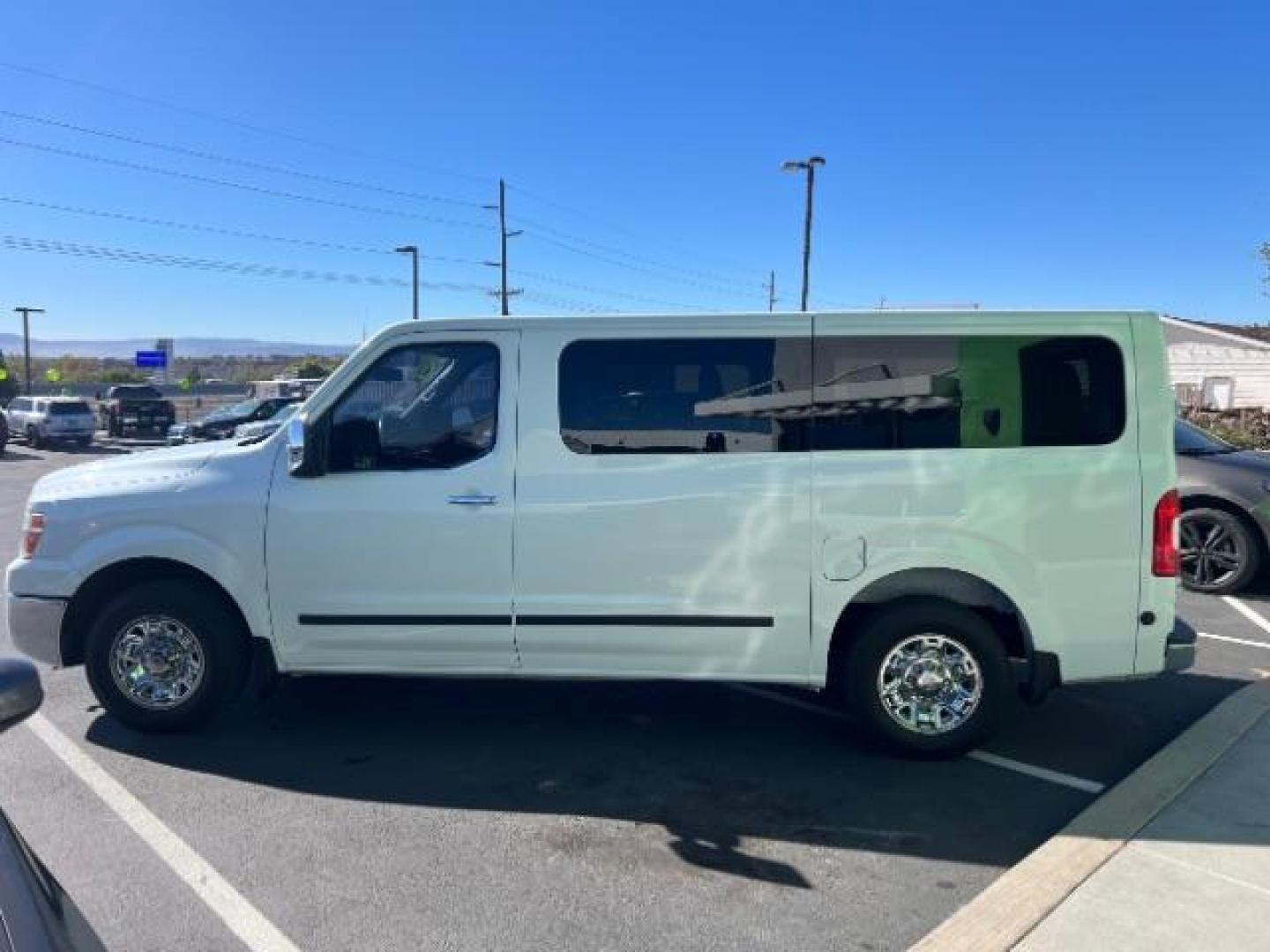 2020 Glacier White /Beige Nissan NV Passenger NV3500 HD SL (5BZAF0AA3LN) with an Endurance 5.6L V-8 gasoline direct injection engine, Automatic transmission, located at 1865 East Red Hills Pkwy, St. George, 84770, (435) 628-0023, 37.120850, -113.543640 - Spotless NV3500 SL ready for the whole family. 2wd but we can arrange the 4x4 convertions for you if desired. V8, Tow, Cruise control Other High Value Options: 3rd Row Seat Back-up Camera Bluetooth Connection Chrome Wheels Climate Control Fog Lamps Heated Front Seat Leather Seats Multi-Zo - Photo#3