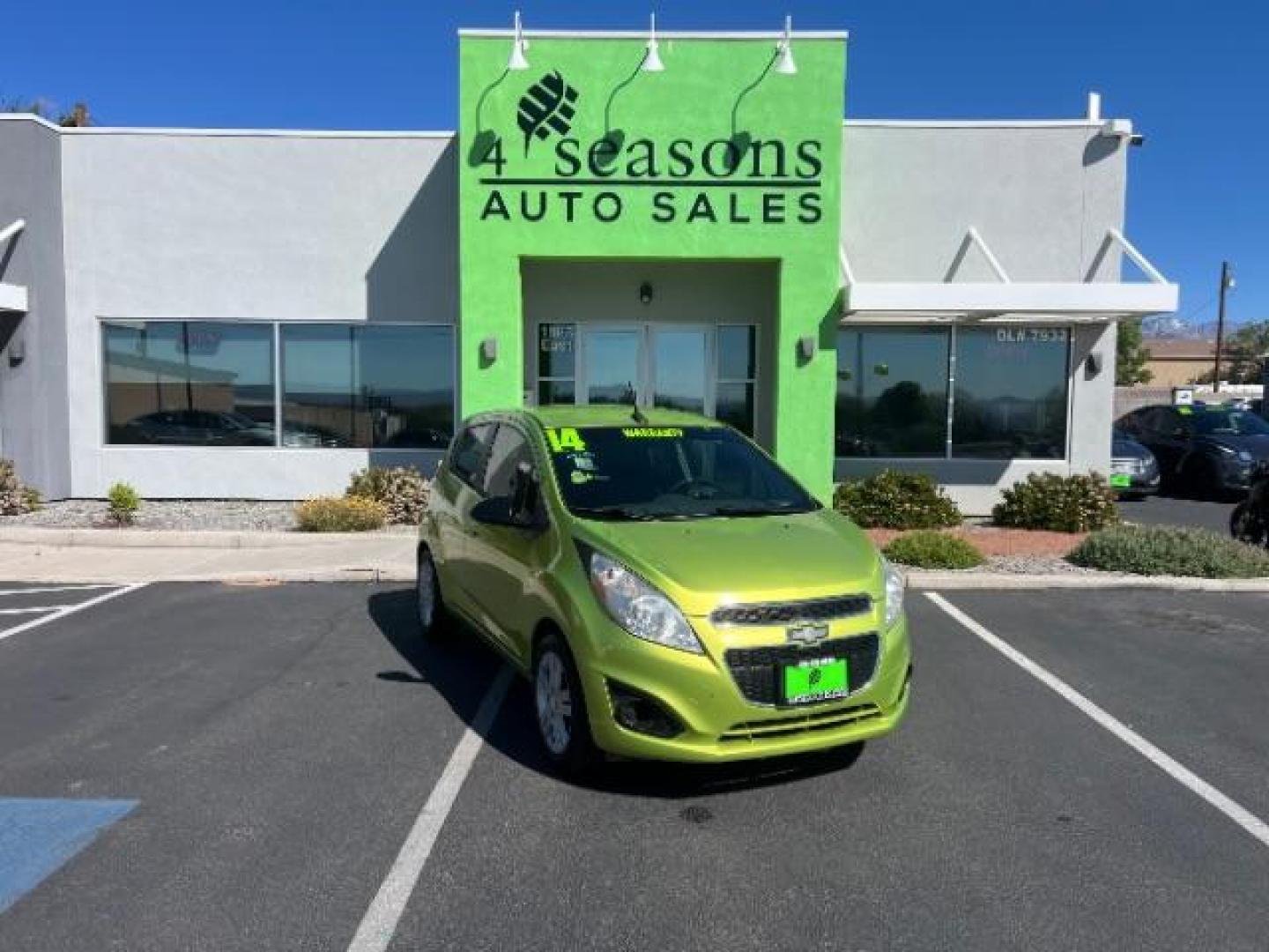 2014 Lime /Green w/Green Trim Chevrolet Spark 1LT Auto (KL8CD6S94EC) with an Ecotec 1.2L I-4 DOHC engine, Automatic transmission, located at 1865 East Red Hills Pkwy, St. George, 84770, (435) 628-0023, 37.120850, -113.543640 - Photo#0