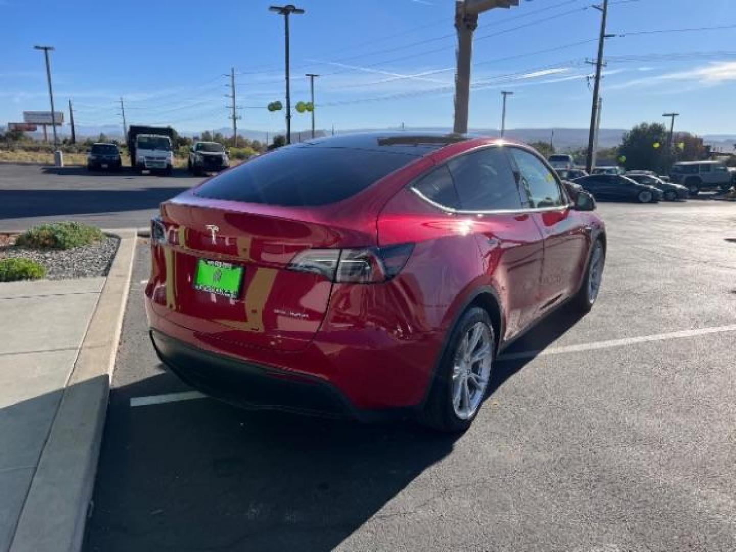 2023 Red Multi-Coat /Black Tesla Model Y Long Range Dual Motor All-Wheel Drive | AWD (7SAYGAEE6PF) with an ELECTRIC engine, Electric transmission, located at 1865 East Red Hills Pkwy, St. George, 84770, (435) 628-0023, 37.120850, -113.543640 - Photo#8
