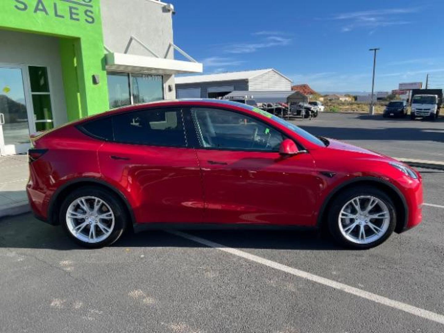 2023 Red Multi-Coat /Black Tesla Model Y Long Range Dual Motor All-Wheel Drive | AWD (7SAYGAEE6PF) with an ELECTRIC engine, Electric transmission, located at 1865 East Red Hills Pkwy, St. George, 84770, (435) 628-0023, 37.120850, -113.543640 - Photo#9