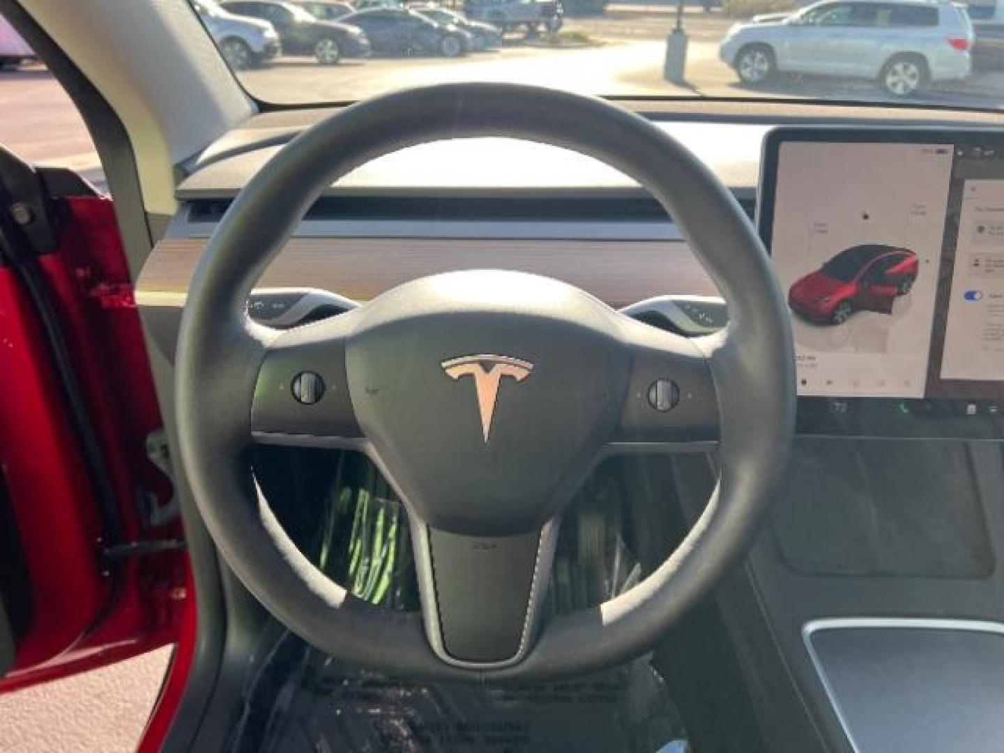 2023 Red Multi-Coat /Black Tesla Model Y Long Range Dual Motor All-Wheel Drive | AWD (7SAYGAEE6PF) with an ELECTRIC engine, Electric transmission, located at 1865 East Red Hills Pkwy, St. George, 84770, (435) 628-0023, 37.120850, -113.543640 - Photo#17