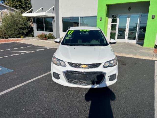 2017 Summit White /Jet Black/Dark Titanium Chevrolet Sonic LT Auto (1G1JD5SHXH4) with an ECOTEC 1.8L I-4 DOHC engine, Automatic transmission, located at 1865 East Red Hills Pkwy, St. George, 84770, (435) 628-0023, 37.120850, -113.543640 - We specialize in helping ALL people get the best financing available. No matter your credit score, good, bad or none we can get you an amazing rate. Had a bankruptcy, divorce, or repossessions? We give you the green light to get your credit back on the road. Low down and affordable payments that fit - Photo#1