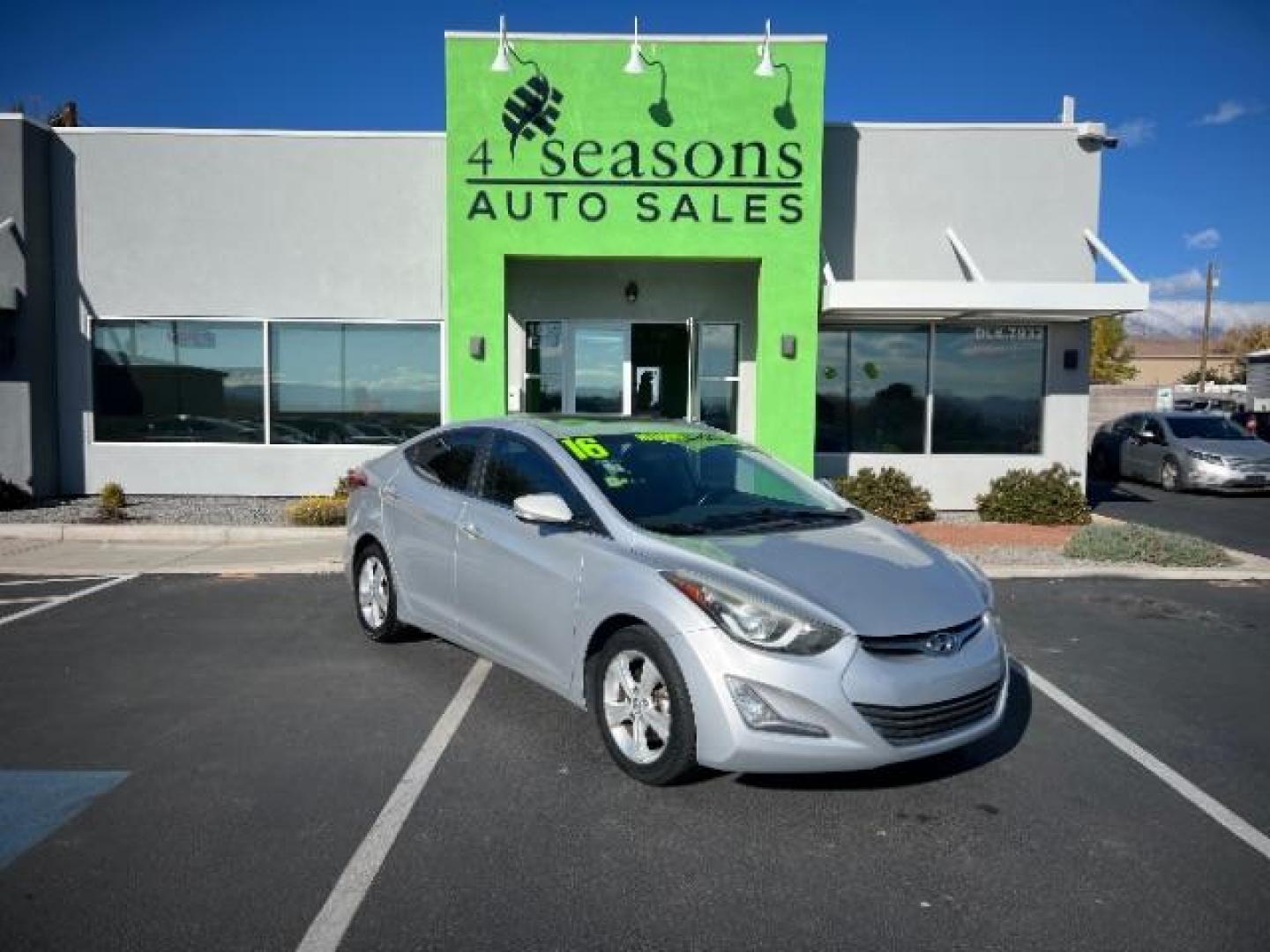 2016 Symphony Silver /Black Hyundai Elantra Value Edition (5NPDH4AE8GH) with an Nu 1.8L I-4 DOHC engine, Automatic transmission, located at 940 North Main Street, Cedar City, UT, 84720, (435) 628-0023, 37.692936, -113.061897 - We specialize in helping ALL people get the best financing available. No matter your credit score, good, bad or none we can get you an amazing rate. Had a bankruptcy, divorce, or repossessions? We give you the green light to get your credit back on the road. Low down and affordable payments that fit - Photo#0