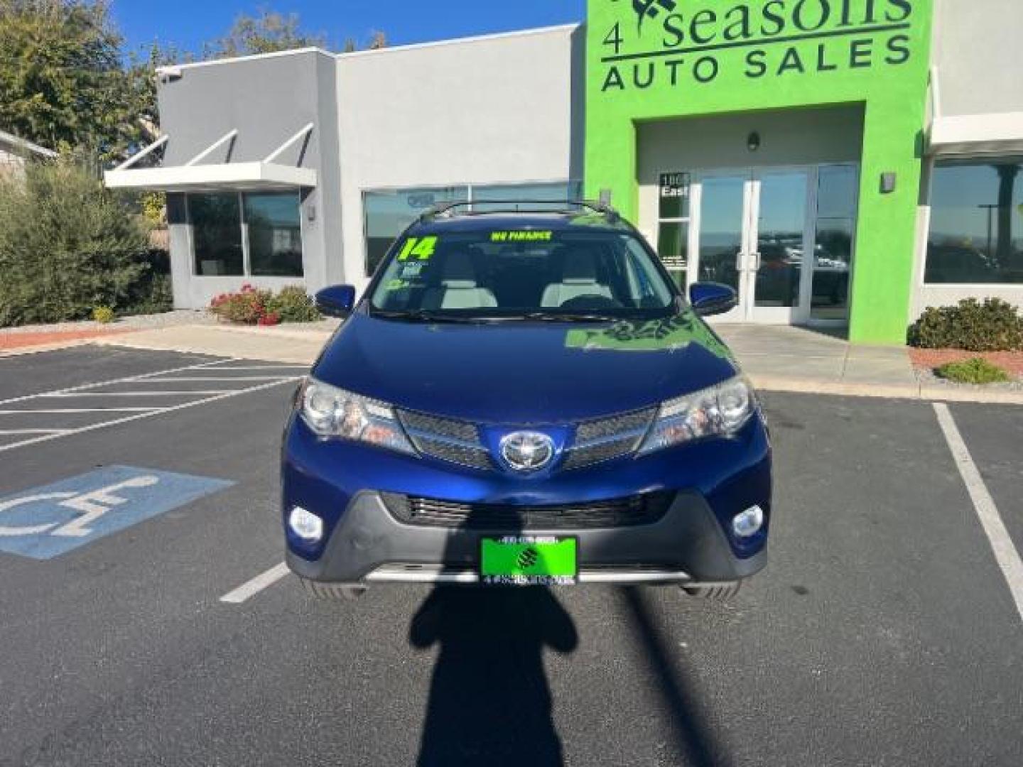2014 Blue Crush Metallic /Ash Toyota RAV4 XLE (2T3RFREV7EW) with an 2.5L I-4 DOHC engine, Automatic transmission, located at 940 North Main Street, Cedar City, UT, 84720, (435) 628-0023, 37.692936, -113.061897 - We specialize in helping ALL people get the best financing available. No matter your credit score, good, bad or none we can get you an amazing rate. Had a bankruptcy, divorce, or repossessions? We give you the green light to get your credit back on the road. Low down and affordable payments that fit - Photo#1