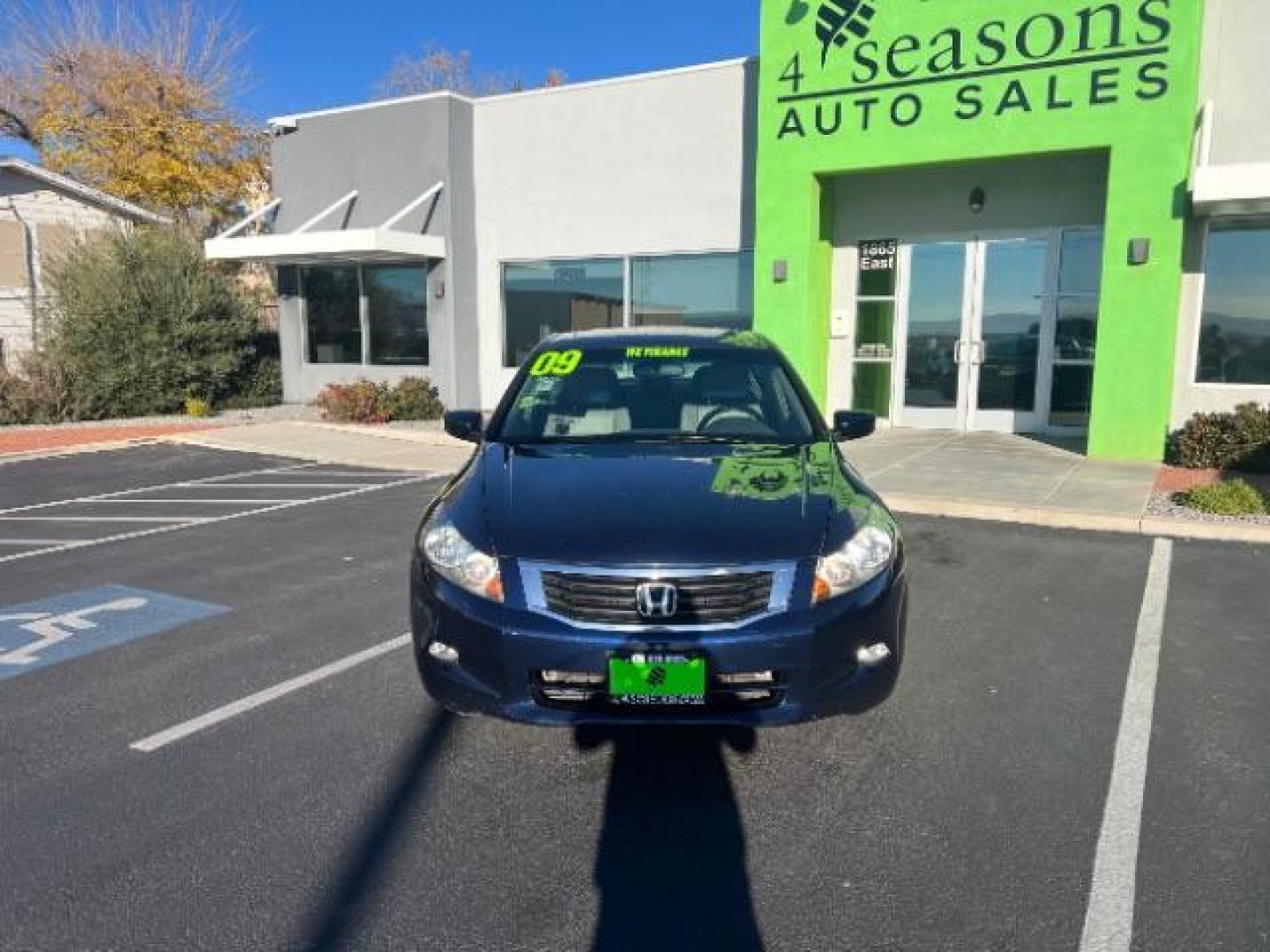 2009 Royal Blue Pearl /Ivory Honda Accord 3.5 EX-L (1HGCP36879A) with an 3.5L V-6 i-VTEC variable valve control engine, Automatic transmission, located at 940 North Main Street, Cedar City, UT, 84720, (435) 628-0023, 37.692936, -113.061897 - We specialize in helping ALL people get the best financing available. No matter your credit score, good, bad or none we can get you an amazing rate. Had a bankruptcy, divorce, or repossessions? We give you the green light to get your credit back on the road. Low down and affordable payments that fit - Photo#1
