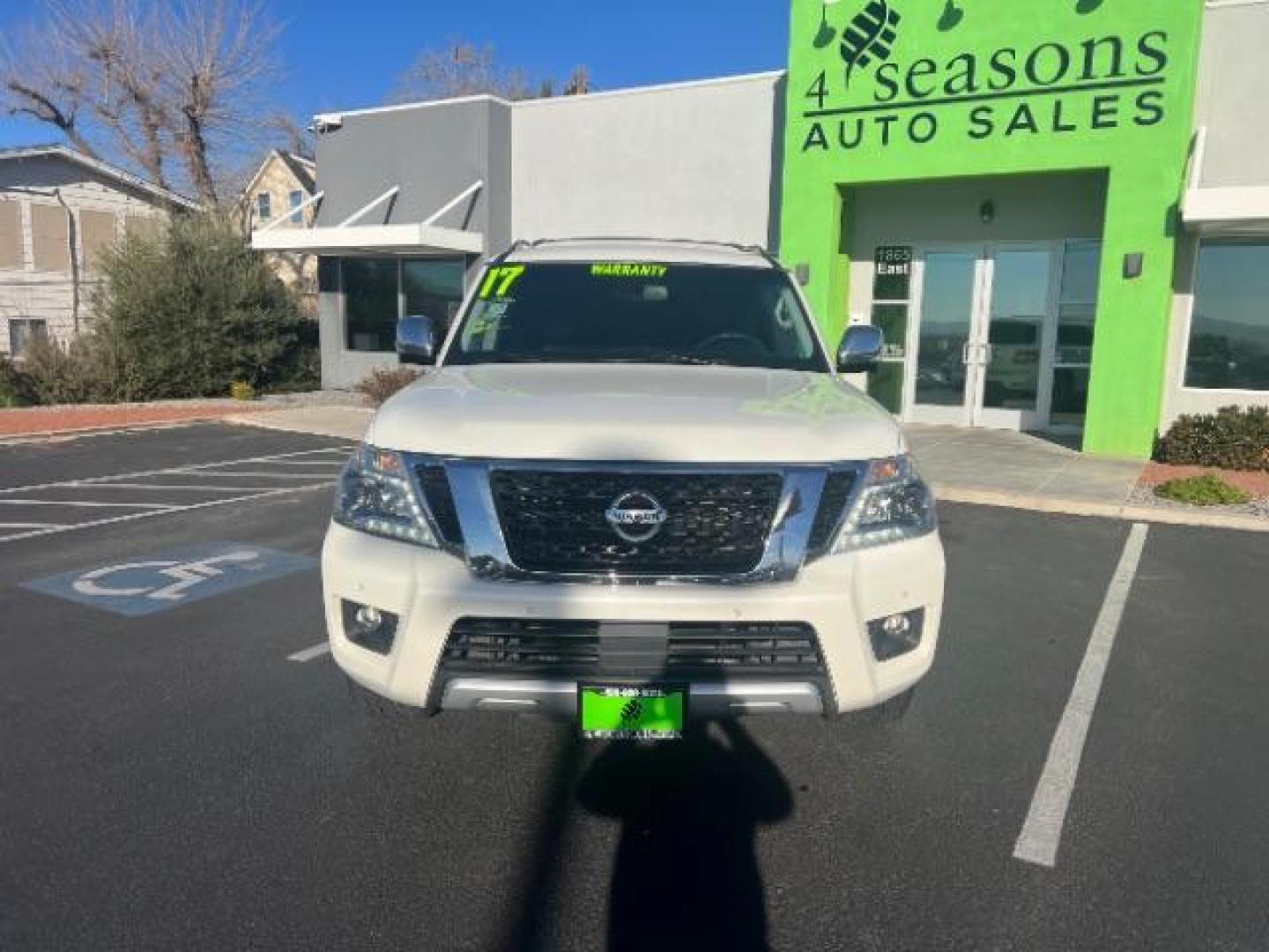 2017 Pearl White /Charcoal Nissan Armada SL (JN8AY2NC7H9) with an Endurance 5.6L V-8 gasoline direct injection engine, Automatic transmission, located at 940 North Main Street, Cedar City, UT, 84720, (435) 628-0023, 37.692936, -113.061897 - We specialize in helping ALL people get the best financing available. No matter your credit score, good, bad or none we can get you an amazing rate. Had a bankruptcy, divorce, or repossessions? We give you the green light to get your credit back on the road. Low down and affordable payments that fit - Photo#1