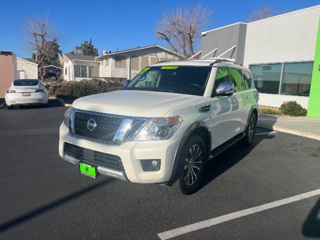 2017 Pearl White /Charcoal Nissan Armada SL (JN8AY2NC7H9) with an Endurance 5.6L V-8 gasoline direct injection engine, Automatic transmission, located at 940 North Main Street, Cedar City, UT, 84720, (435) 628-0023, 37.692936, -113.061897 - We specialize in helping ALL people get the best financing available. No matter your credit score, good, bad or none we can get you an amazing rate. Had a bankruptcy, divorce, or repossessions? We give you the green light to get your credit back on the road. Low down and affordable payments that fit - Photo#2