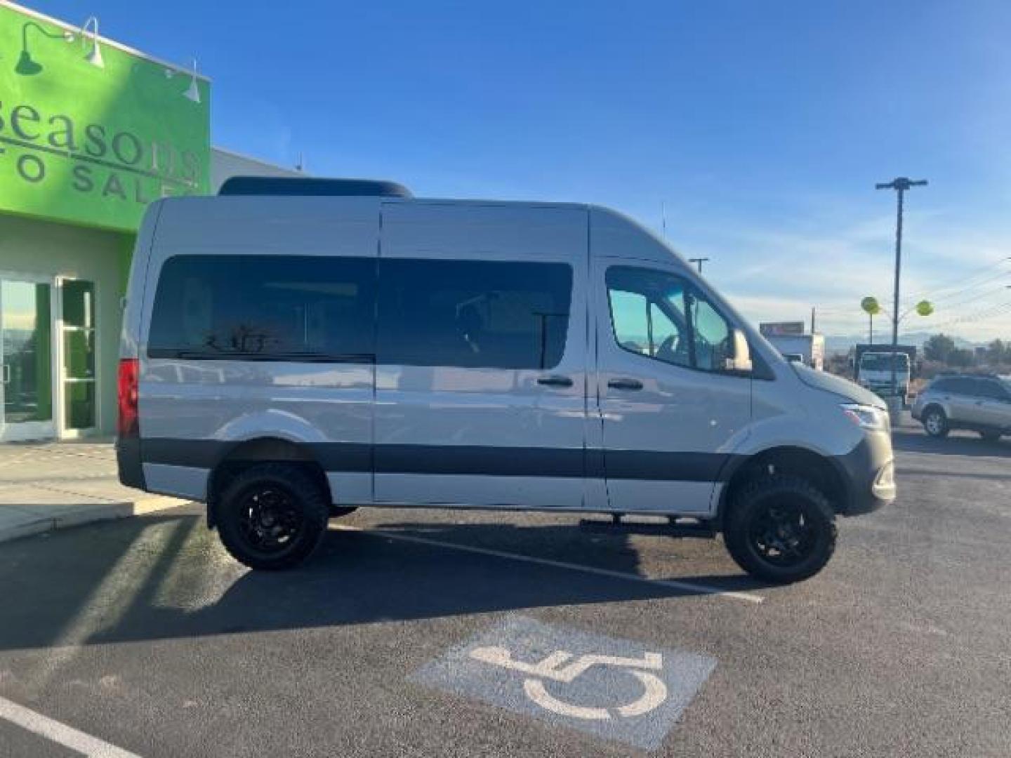 2024 Graphite Grey /Black Mercedes-Benz Sprinter 2500 Standard Roof 4-Cyl Diesel HO (W1Z4NFVY8RP) with an 2L I-4 diesel direct injection engine, Automatic transmission, located at 1865 East Red Hills Pkwy, St. George, 84770, (435) 628-0023, 37.120850, -113.543640 - AWD 2024 Sprinter 2500 with 12 leather seats. Ready to take the whole family offroad or through the snow. Rear A/C, Diesel, Tow Hitch, Aftermarket wheels, new tires, Stepsides, 360 parking camera, cruise control, All Wheel drive. Call or text 4 Seasons Auto St George ut #7932 - Photo#7