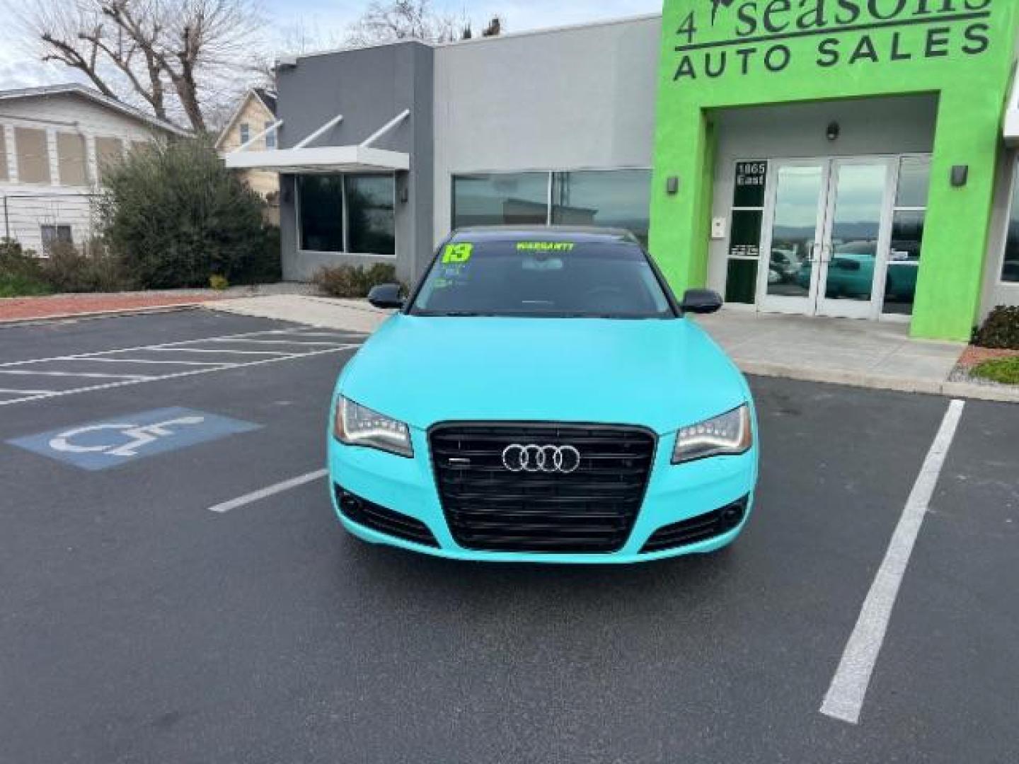 2013 Cyan /Black Leather Interior Audi A8 3.0 Sedan L quattro Tiptronic (WAURGAFD6DN) with an 3.0L V6 DOHC 24V SUPERCHARGED engine, 6-Speed Automatic transmission, located at 940 North Main Street, Cedar City, UT, 84720, (435) 628-0023, 37.692936, -113.061897 - We specialize in helping ALL people get the best financing available. No matter your credit score, good, bad or none we can get you an amazing rate. Had a bankruptcy, divorce, or repossessions? We give you the green light to get your credit back on the road. Low down and affordable payments that fit - Photo#1