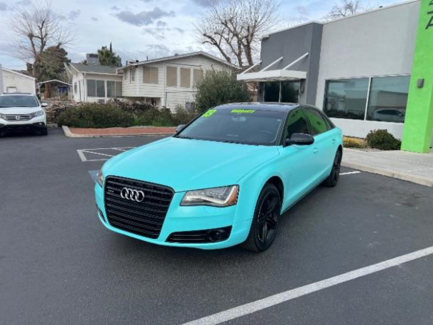2013 Cyan /Black Leather Interior Audi A8 3.0 Sedan L quattro Tiptronic (WAURGAFD6DN) with an 3.0L V6 DOHC 24V SUPERCHARGED engine, 6-Speed Automatic transmission, located at 940 North Main Street, Cedar City, UT, 84720, (435) 628-0023, 37.692936, -113.061897 - We specialize in helping ALL people get the best financing available. No matter your credit score, good, bad or none we can get you an amazing rate. Had a bankruptcy, divorce, or repossessions? We give you the green light to get your credit back on the road. Low down and affordable payments that fit - Photo#2