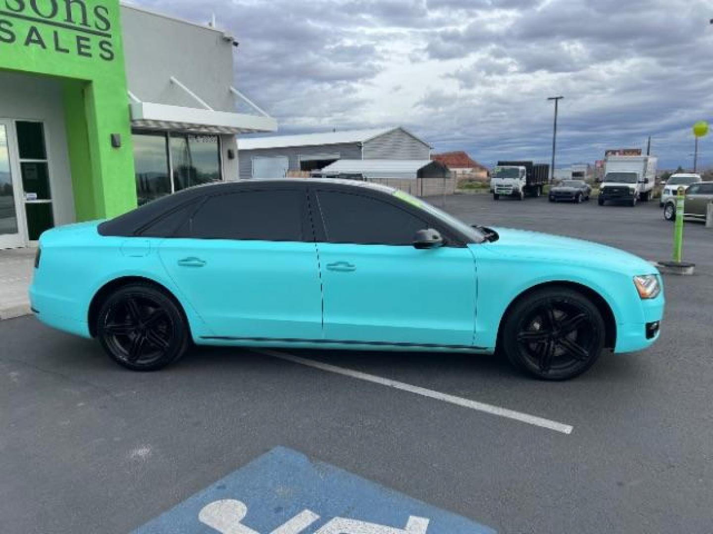 2013 Cyan /Black Leather Interior Audi A8 3.0 Sedan L quattro Tiptronic (WAURGAFD6DN) with an 3.0L V6 DOHC 24V SUPERCHARGED engine, 6-Speed Automatic transmission, located at 940 North Main Street, Cedar City, UT, 84720, (435) 628-0023, 37.692936, -113.061897 - We specialize in helping ALL people get the best financing available. No matter your credit score, good, bad or none we can get you an amazing rate. Had a bankruptcy, divorce, or repossessions? We give you the green light to get your credit back on the road. Low down and affordable payments that fit - Photo#7
