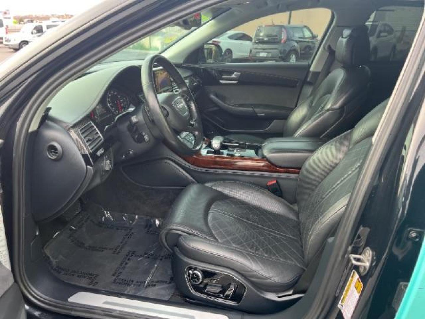 2013 Cyan /Black Leather Interior Audi A8 3.0 Sedan L quattro Tiptronic (WAURGAFD6DN) with an 3.0L V6 DOHC 24V SUPERCHARGED engine, 6-Speed Automatic transmission, located at 940 North Main Street, Cedar City, UT, 84720, (435) 628-0023, 37.692936, -113.061897 - We specialize in helping ALL people get the best financing available. No matter your credit score, good, bad or none we can get you an amazing rate. Had a bankruptcy, divorce, or repossessions? We give you the green light to get your credit back on the road. Low down and affordable payments that fit - Photo#14