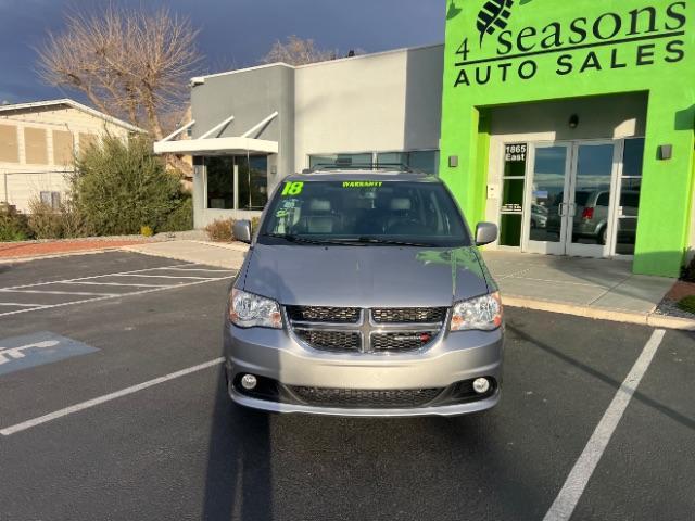 2018 Silver /Black Leather Interior Dodge Grand Caravan SXT (2C4RDGCGXJR) with an 3.6L V6 DOHC 24V engine, 6-Speed Automatic transmission, located at 940 North Main Street, Cedar City, UT, 84720, (435) 628-0023, 37.692936, -113.061897 - We specialize in helping ALL people get the best financing available. No matter your credit score, good, bad or none we can get you an amazing rate. Had a bankruptcy, divorce, or repossessions? We give you the green light to get your credit back on the road. Low down and affordable payments that fit - Photo#1