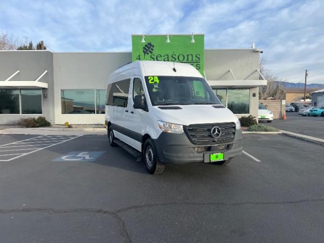 2024 Arctic White /Black Mercedes-Benz Sprinter 2500 Standard Roof 4-Cyl Diesel (W1Z4KFHY1RP) with an 2L I-4 diesel direct injection engine, Automatic transmission, located at 1865 East Red Hills Pkwy, St. George, 84770, (435) 628-0023, 37.120850, -113.543640 - Practically new, low mileage 2024 Mercedes Sprinter 2500. This is equipped with power sliding side door, electronic parking brake, 360 parking camera, cruise control, cloth seats, rear a/c, Auto temp, stepsides, rear wheel drive, diesel 2.0lL engine, 4 keys Clean title, 1 owner, no accidents. Rea - Photo#0