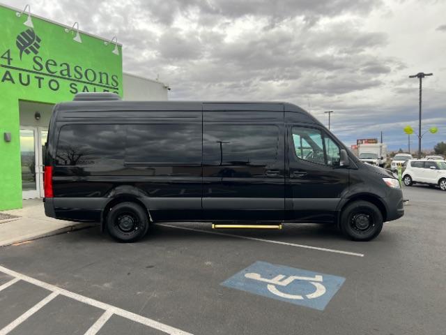 2024 Jet Black /Black Mercedes-Benz Sprinter 2500 High Roof 4-Cyl Diesel (W1Z4KGHY6RT) with an 2L I-4 diesel direct injection engine, Automatic transmission, located at 1865 East Red Hills Pkwy, St. George, 84770, (435) 628-0023, 37.120850, -113.543640 - 15 Passenger in like new condition. This 2024 Mercedes Sprinter 2500 will fit the whole family and the neighbors too. Power sliding door and power step. Leather interior, rear A/C unit, Adapative Cruise control, front seat heater, Diesel engine, 2wd. Near new tires, back up camera with 360 view. We - Photo#7