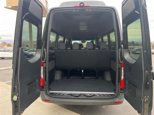 2024 Jet Black /Black Mercedes-Benz Sprinter 2500 High Roof 4-Cyl Diesel (W1Z4KGHY6RT) with an 2L I-4 diesel direct injection engine, Automatic transmission, located at 1865 East Red Hills Pkwy, St. George, 84770, (435) 628-0023, 37.120850, -113.543640 - 15 Passenger in like new condition. This 2024 Mercedes Sprinter 2500 will fit the whole family and the neighbors too. Power sliding door and power step. Leather interior, rear A/C unit, Adapative Cruise control, front seat heater, Diesel engine, 2wd. Near new tires, back up camera with 360 view. We - Photo#18
