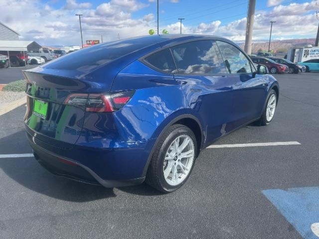 2023 Deep Blue Metallic /Black Tesla Model Y Long Range Dual Motor All-Wheel Drive | AWD (7SAYGDEE3PA) with an ELECTRIC engine, Electric transmission, located at 1865 East Red Hills Pkwy, St. George, 84770, (435) 628-0023, 37.120850, -113.543640 - Excellent Tesla Model Y Long Range All Wheel Drive. With Acceleration Boost paid for ($2k add on) All our Teslas come with charging kit Battery is 98% healthy. Gets 310 on full charge. Clean title, no accidents Still has remaining 120k mile Tesla warranty on battery and motor. We have aftermarket - Photo#8